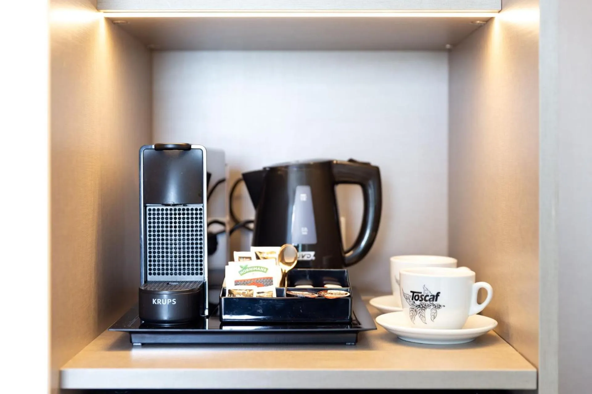 Coffee/tea facilities in Hotel Cap Negret