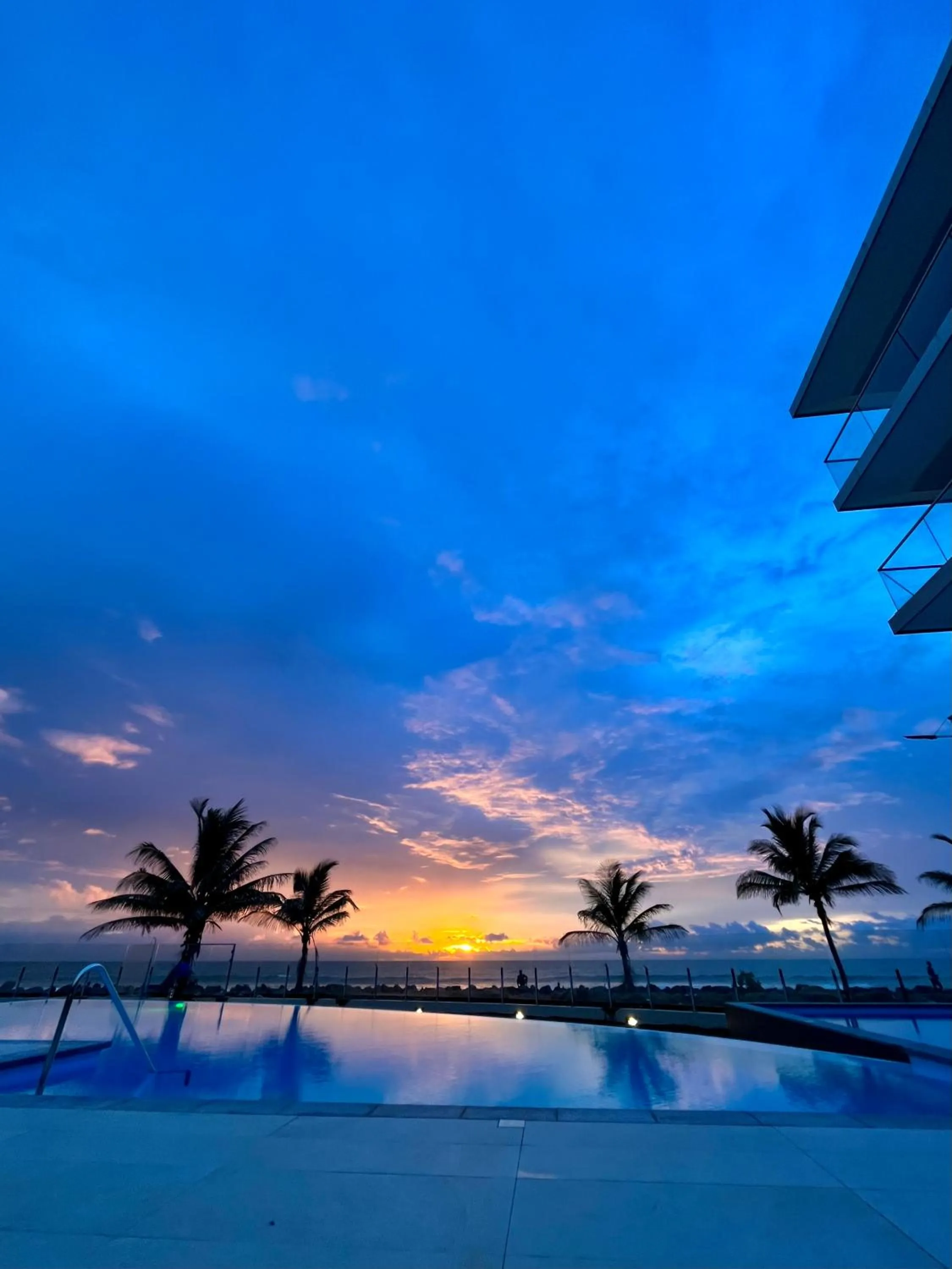 Pool view in Kololi Sands Apartments