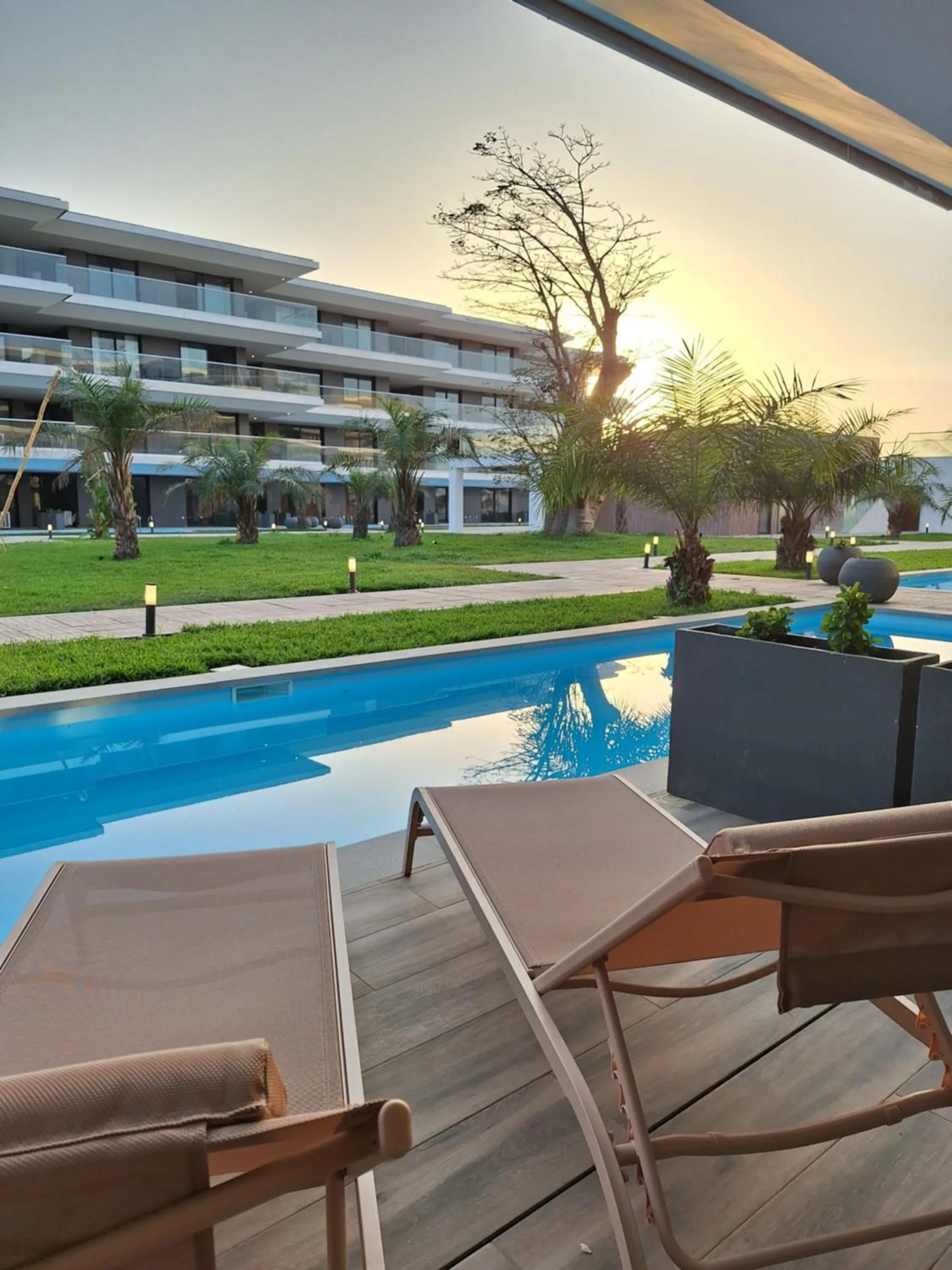 Pool view in Kololi Sands Apartments