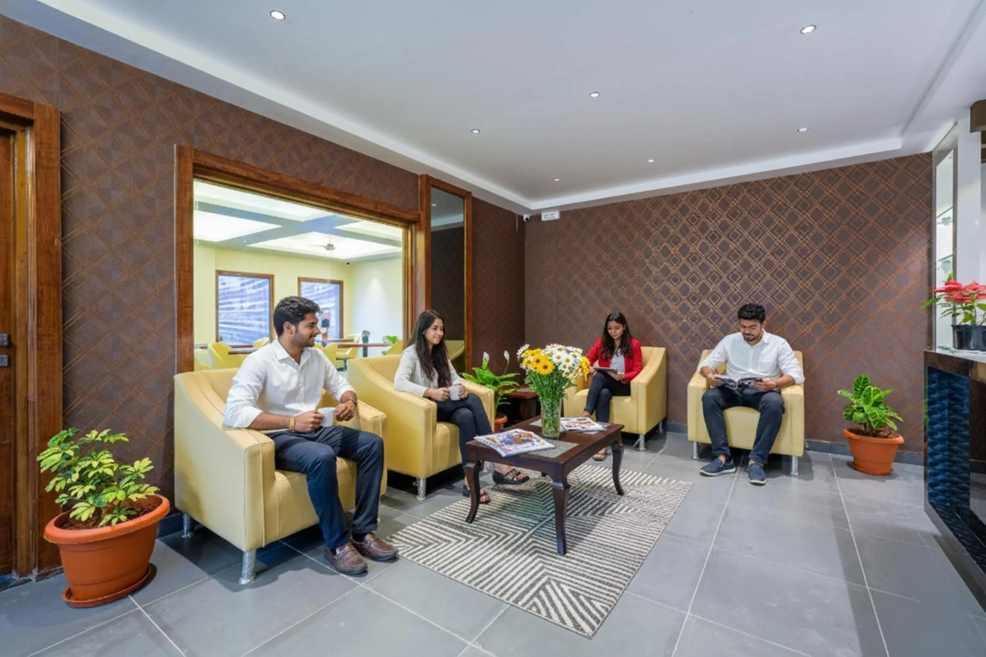Seating area in FabHotel Phoenix Brookfield - Nr Kundalahalli Main Road