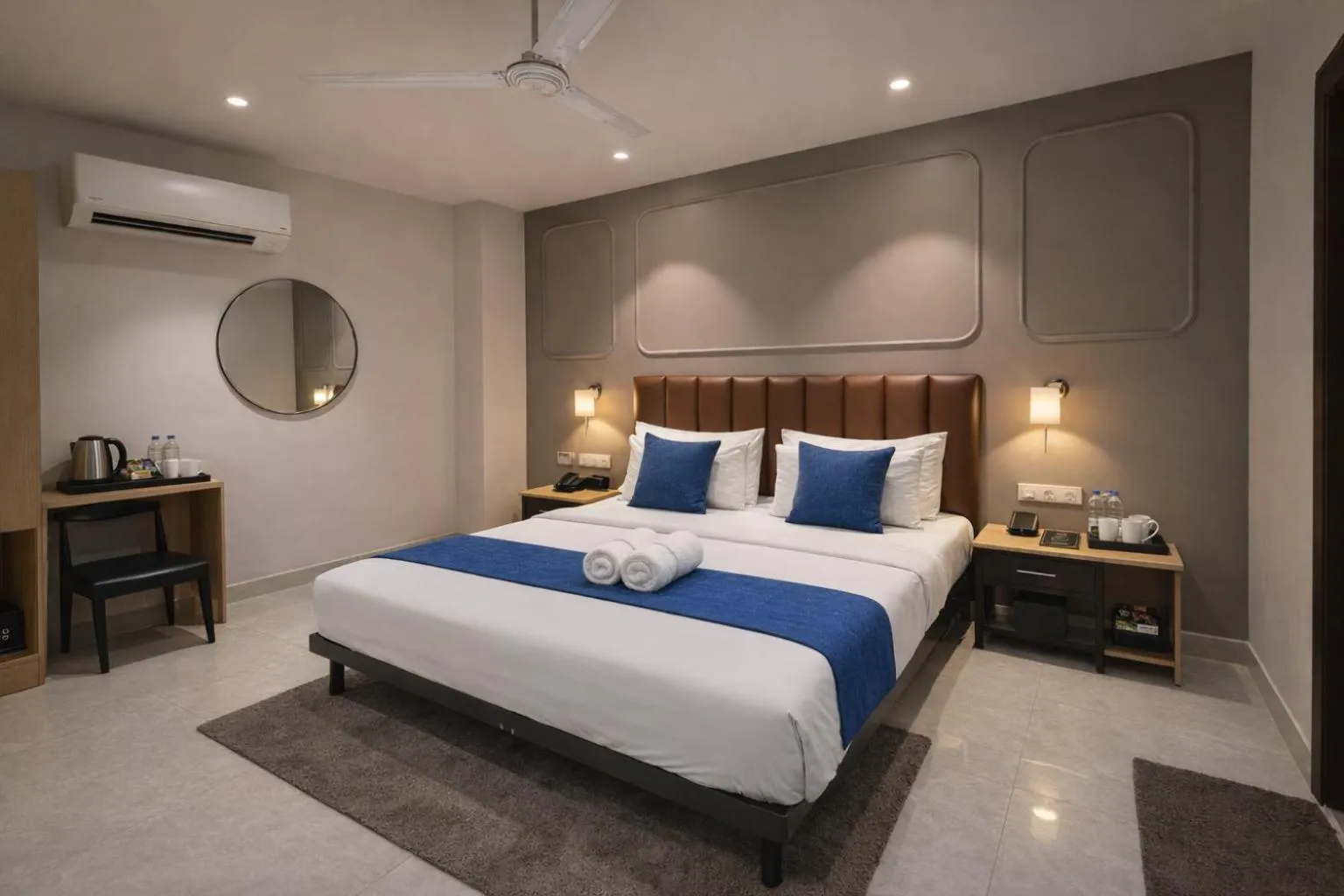 Bed in Qotel Comfort Golden Saffron Punjabi Bagh New Delhi