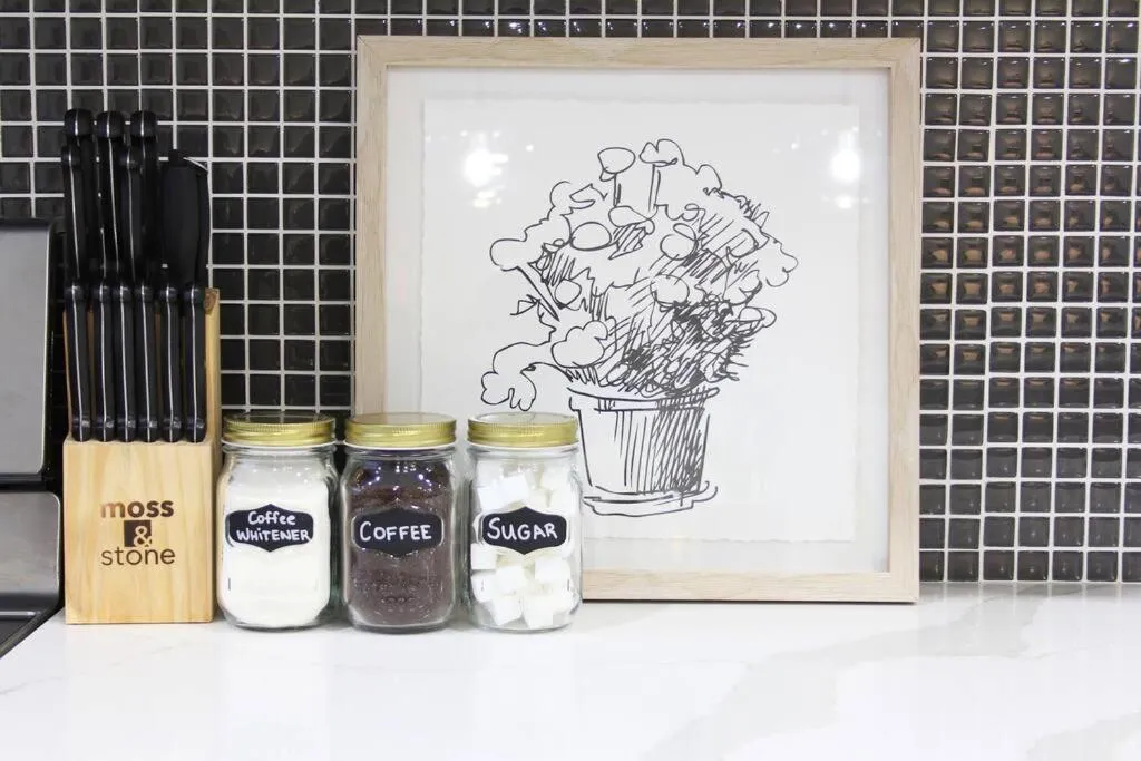 Coffee/tea facilities in Executive Bsmt Suite, King Bed, 5 min to DT & Whyte Ave, Sleeps 6!