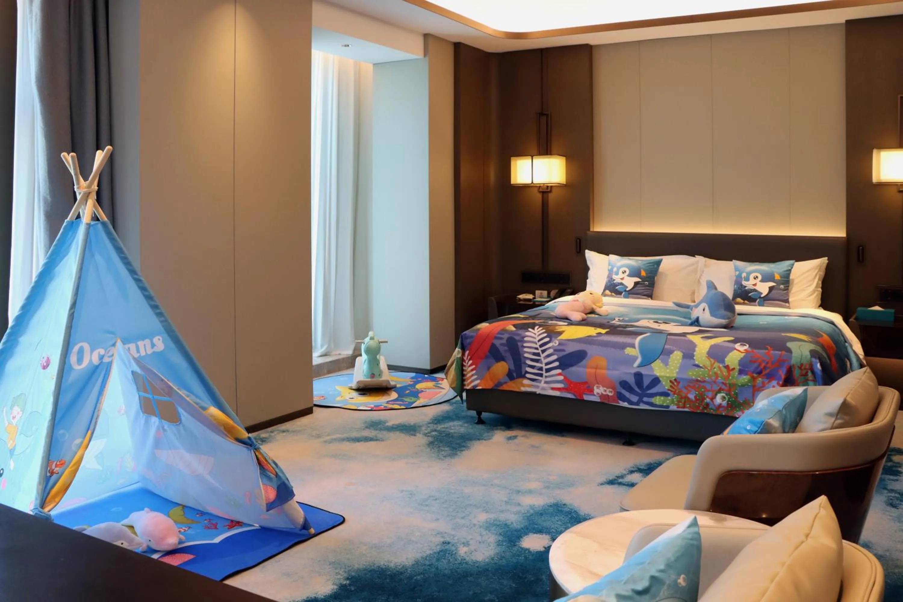 Bed in Wyndham Grand Zaozhuang