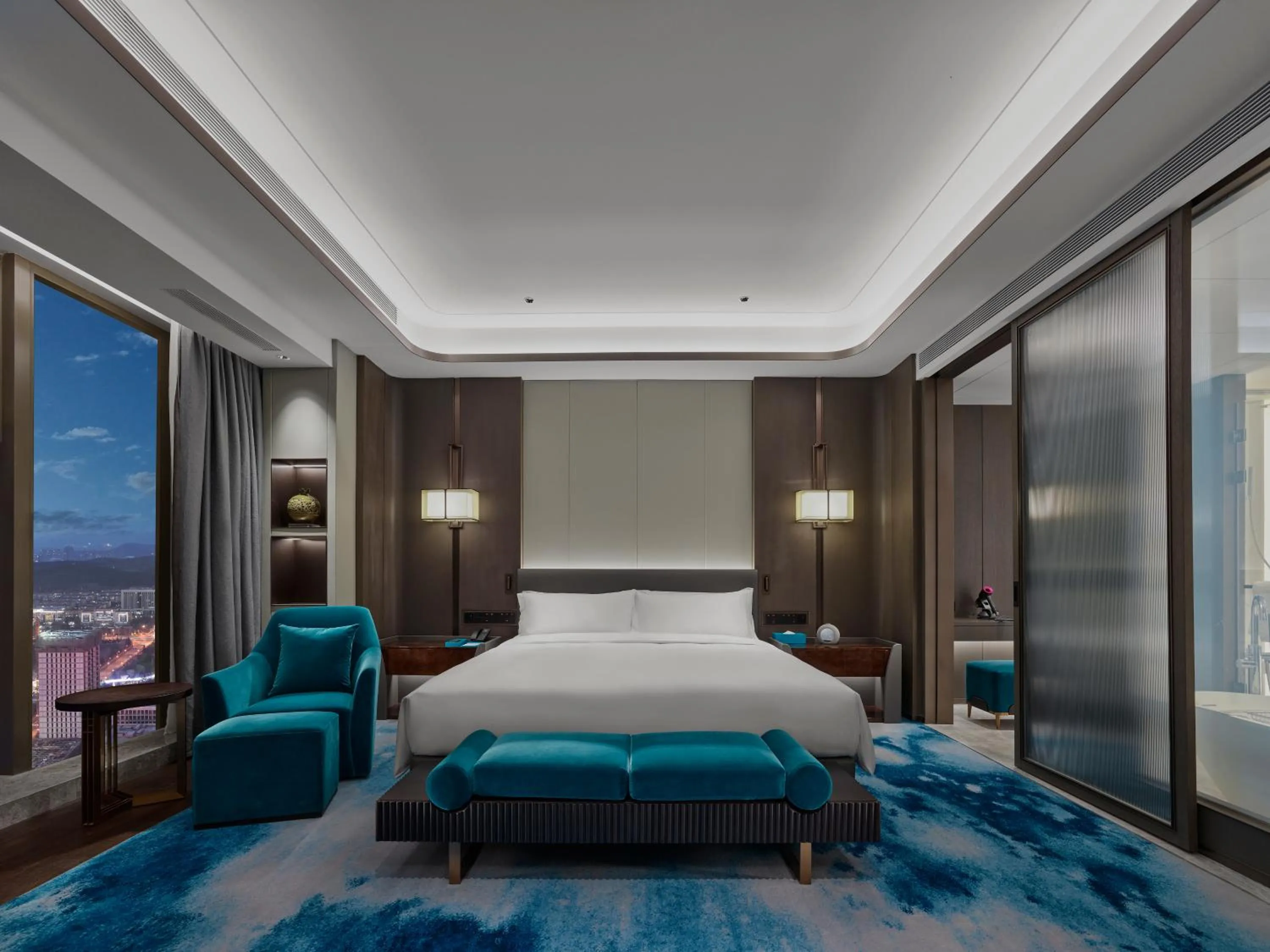 Bed in Wyndham Grand Zaozhuang