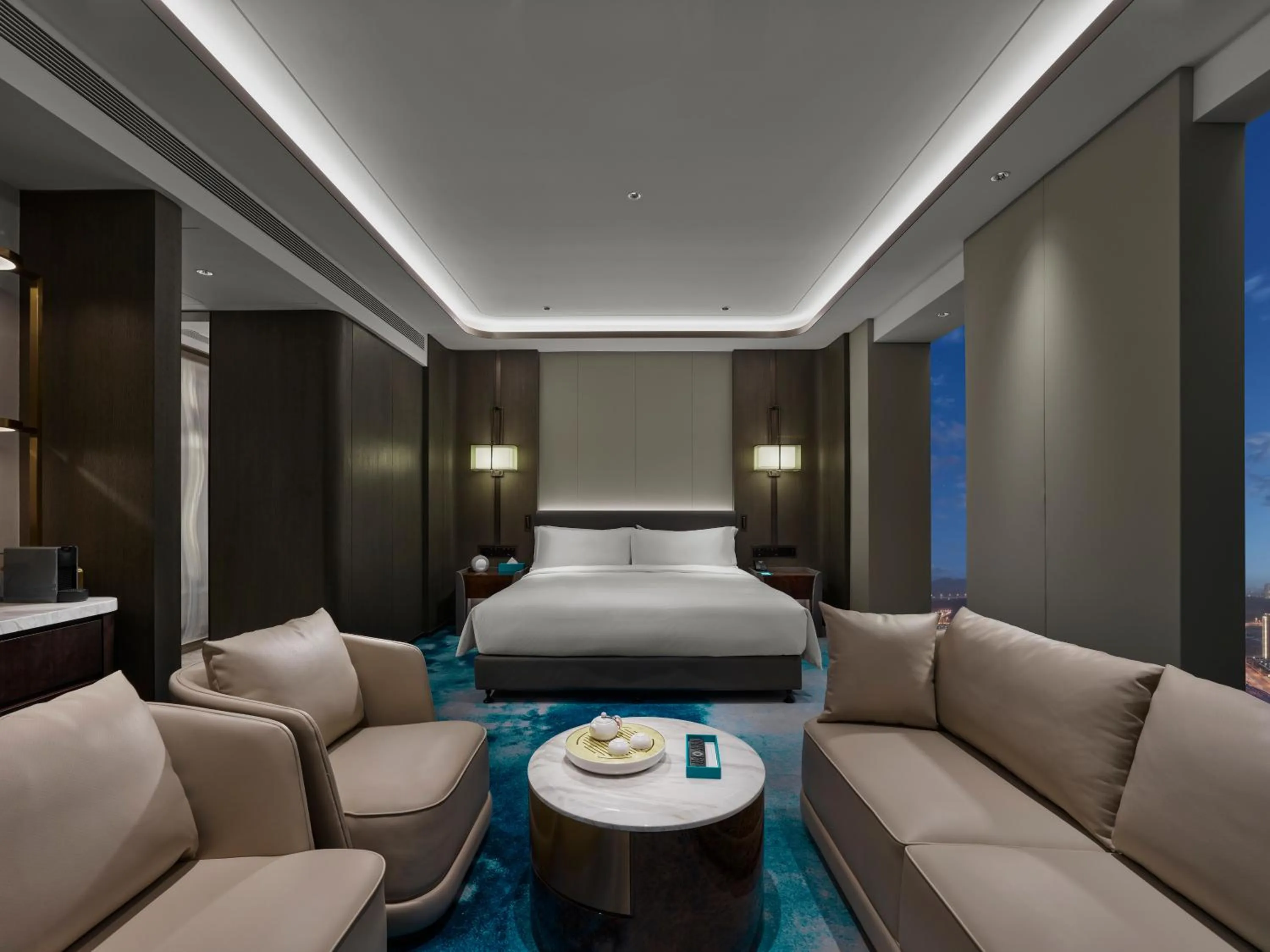 Bed in Wyndham Grand Zaozhuang