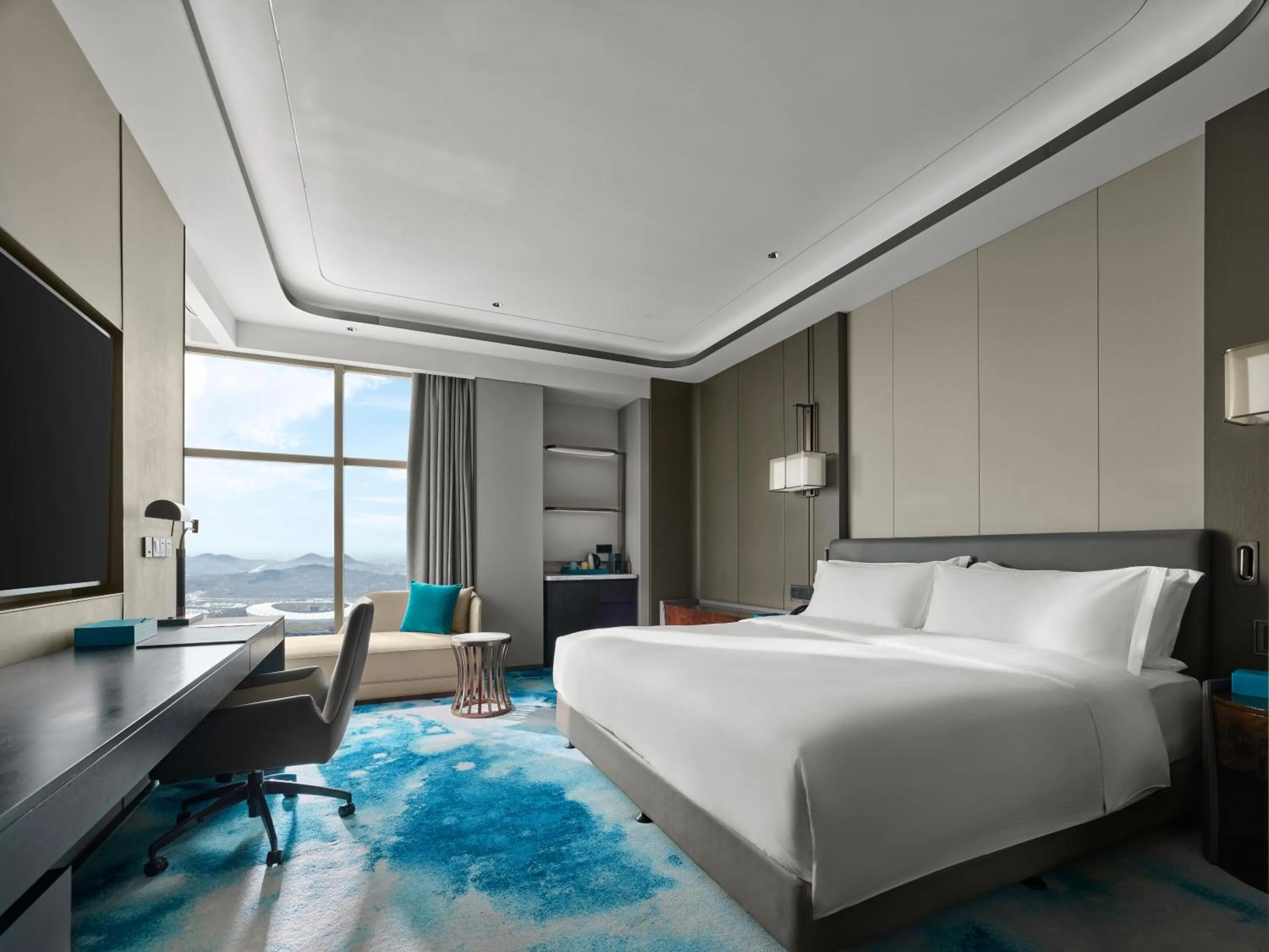 Bed in Wyndham Grand Zaozhuang