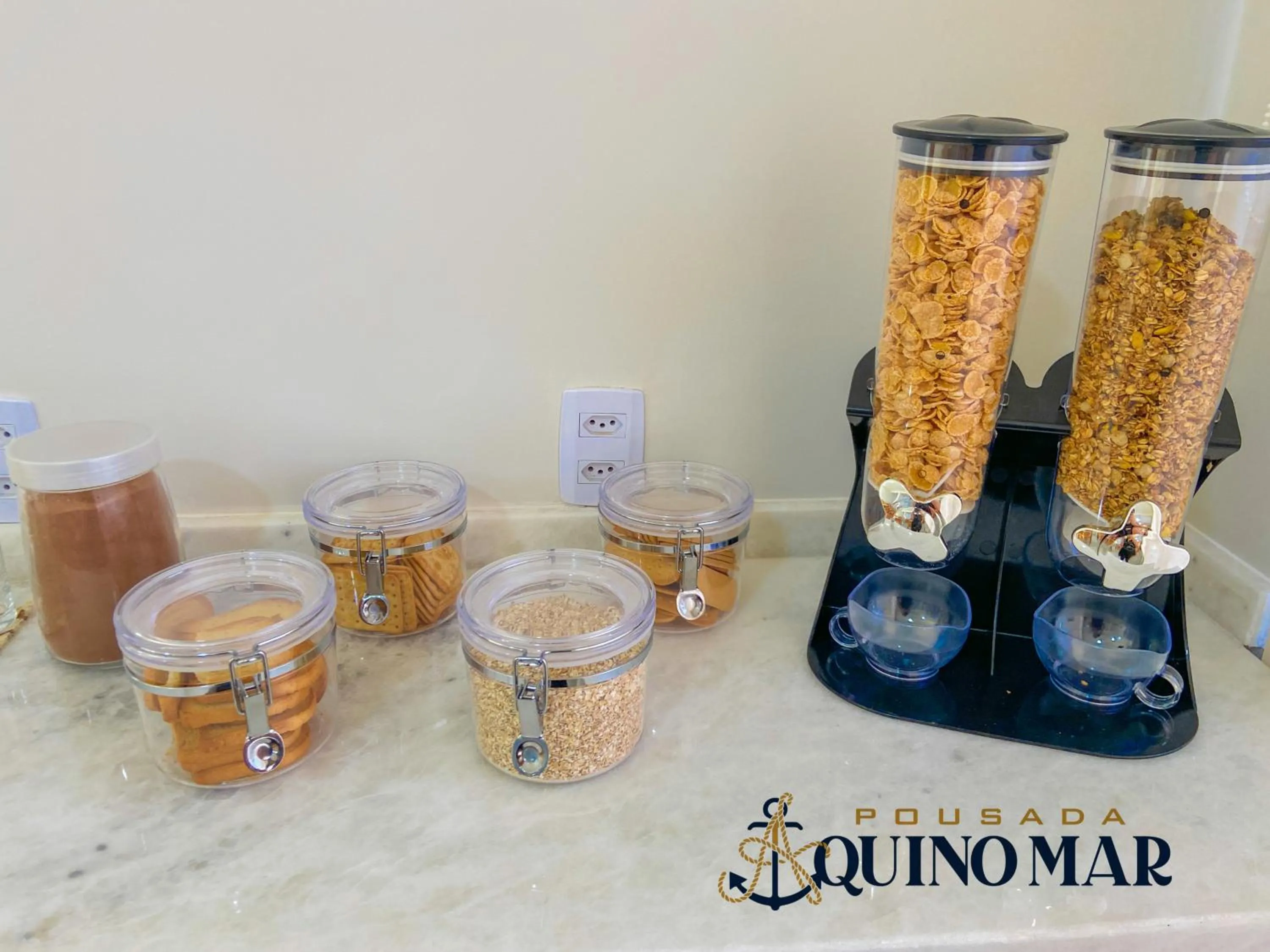 Buffet breakfast in Pousada Aquino Mar