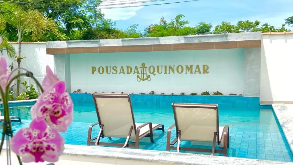 Pool view in Pousada Aquino Mar