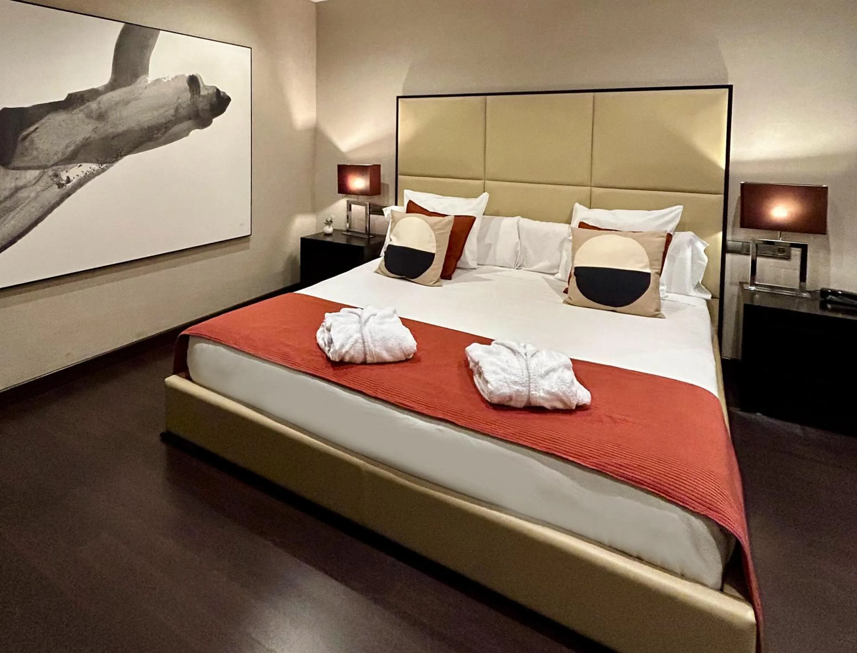 Bed in AZZ Asturias LangreHotel & Spa