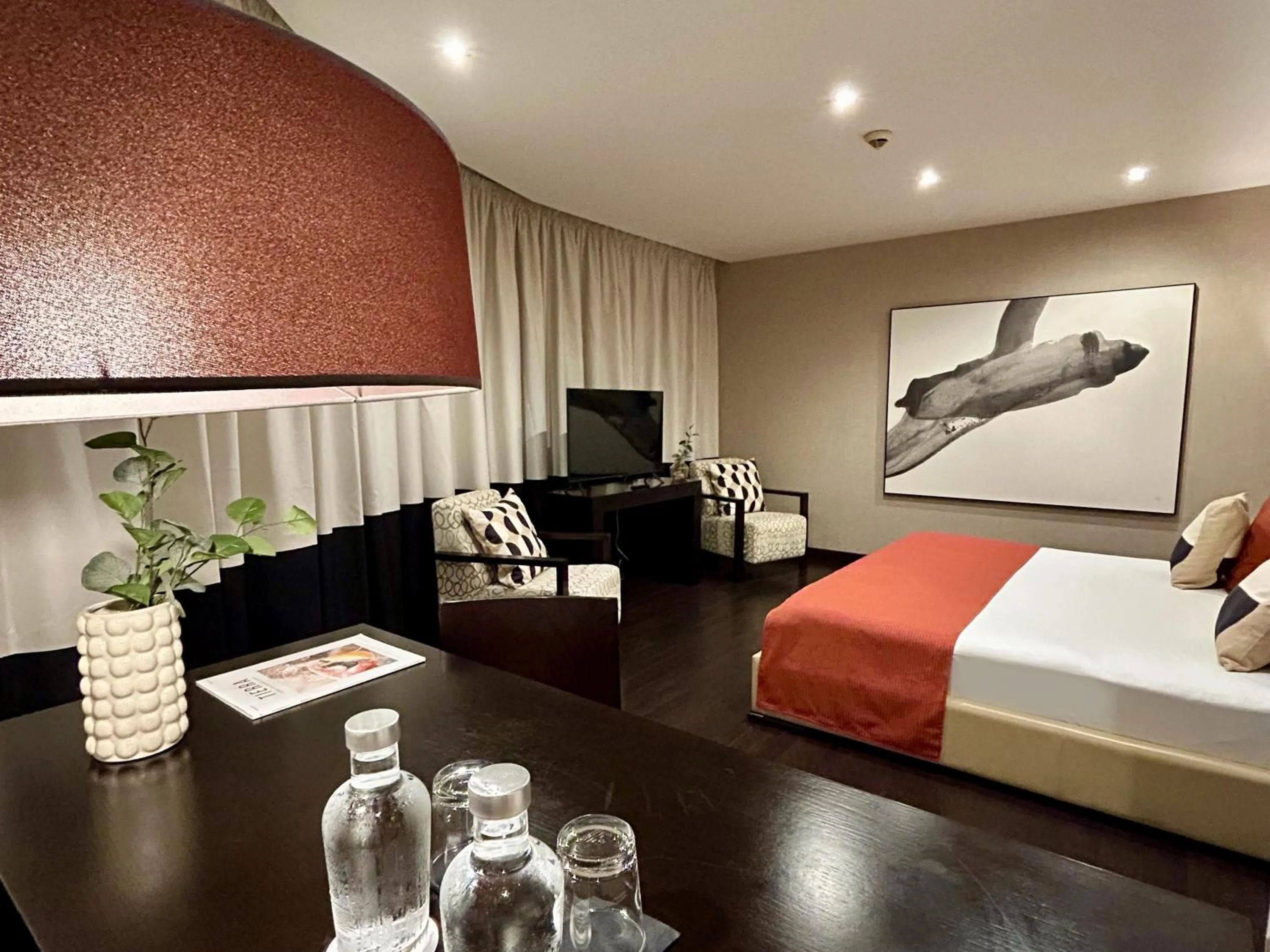 Bed in AZZ Asturias LangreHotel & Spa