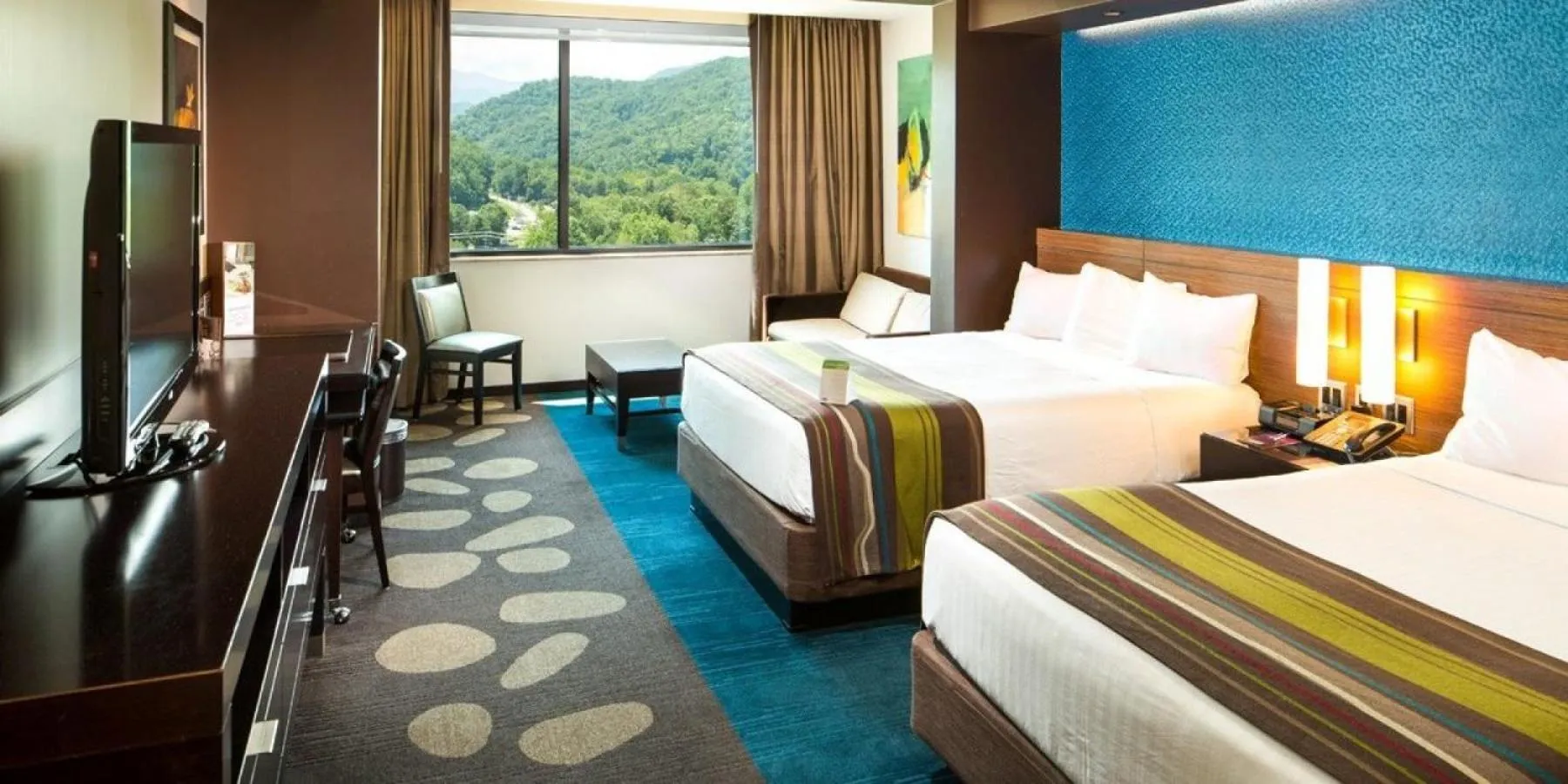 Bedroom, Bed in Harrah's Cherokee, A Caesars Destination