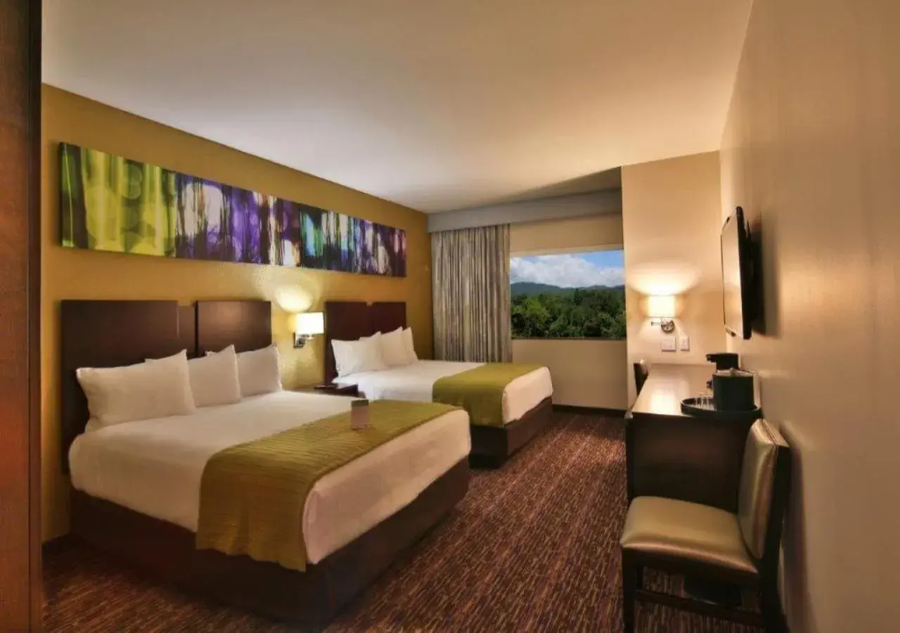 Bedroom, Bed in Harrah's Cherokee Valley River, A Caesars Destination Bedroom, Bed in Harrah's Cherokee Valley River, A Caesars Destination