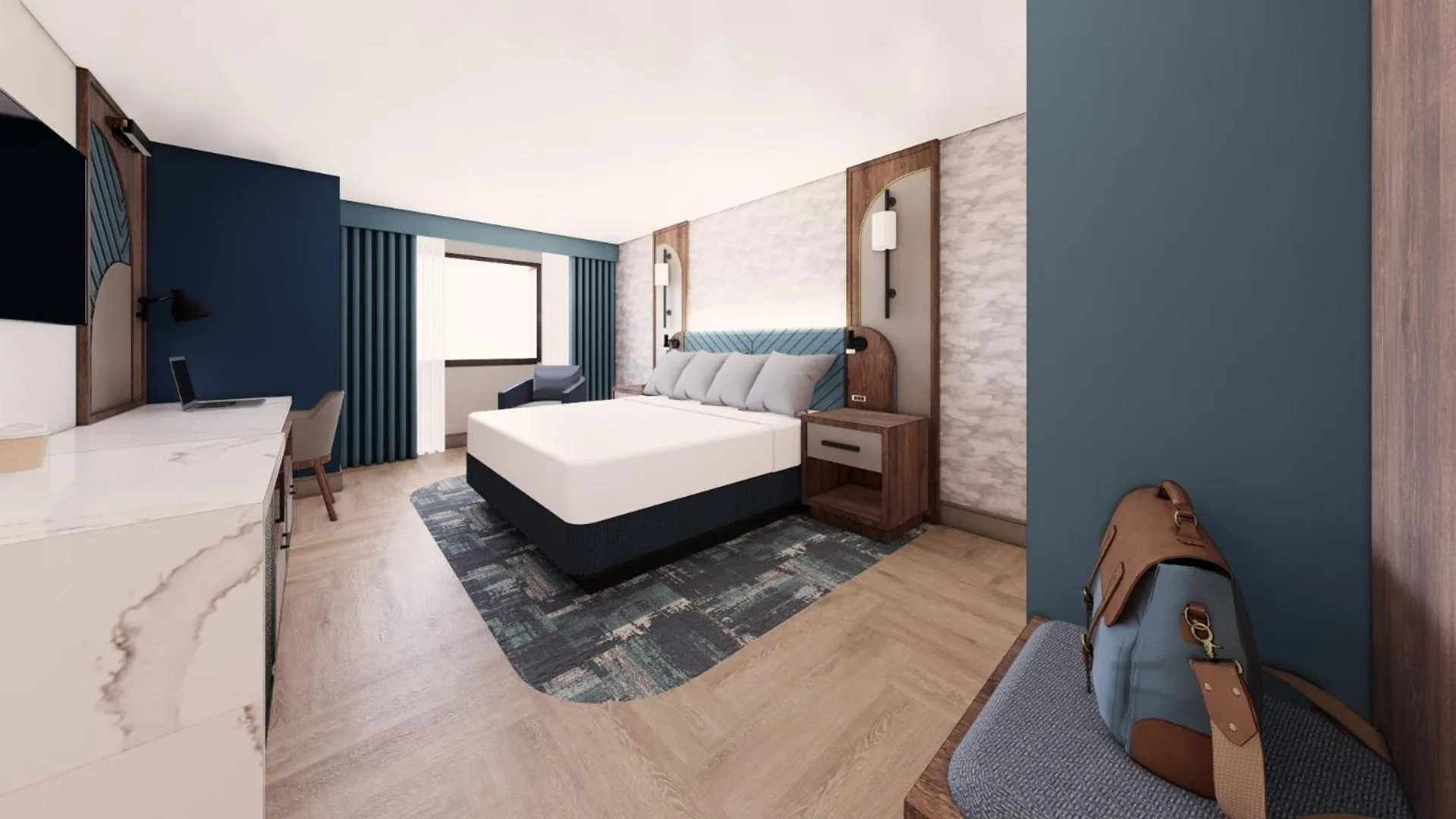 Bed in Harrah's Cherokee Valley River, A Caesars Destination