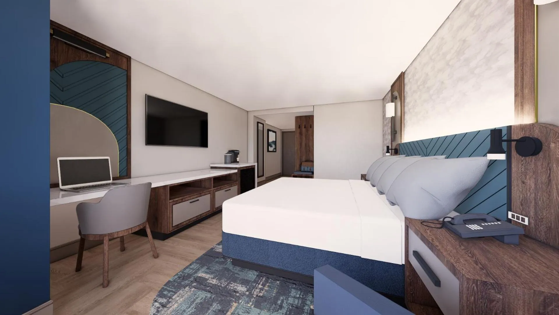 Bed in Harrah's Cherokee Valley River, A Caesars Destination