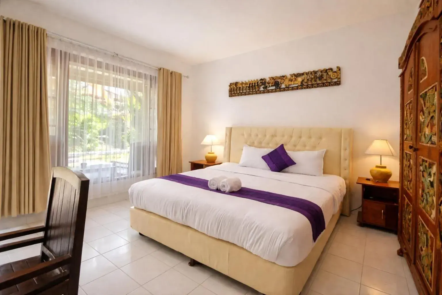 Bed in Matahari Inn Kuta Lombok Bed in Matahari Inn Kuta Lombok