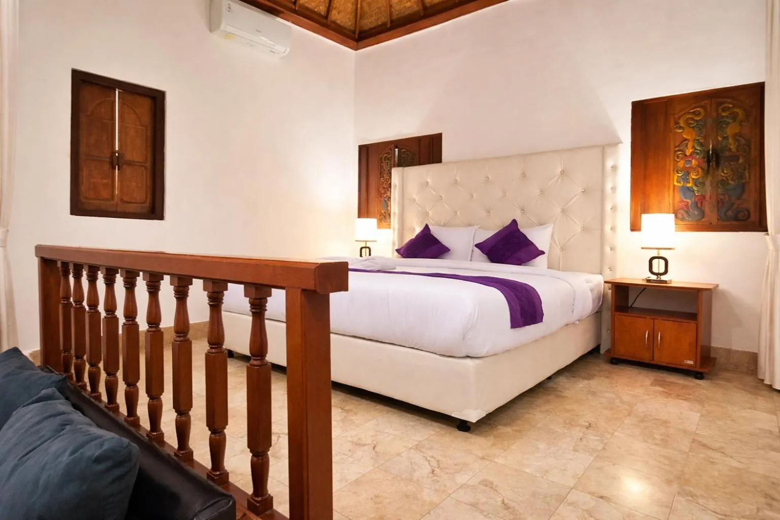 Bed in Matahari Inn Kuta Lombok