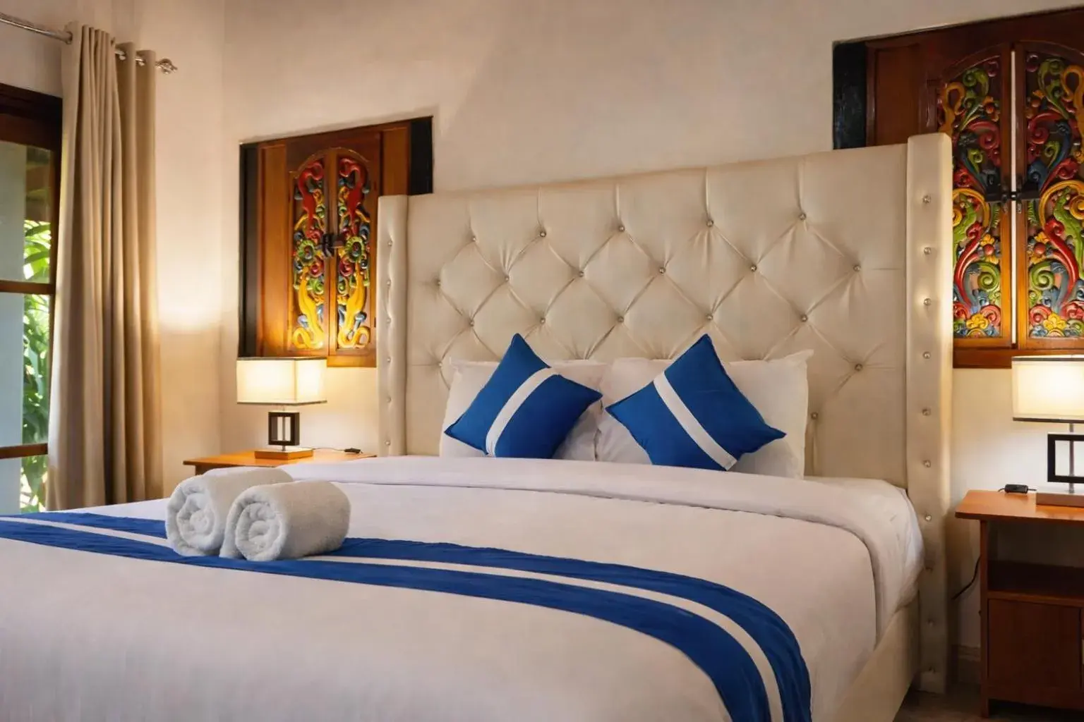 Bed in Matahari Inn Kuta Lombok Bed in Matahari Inn Kuta Lombok