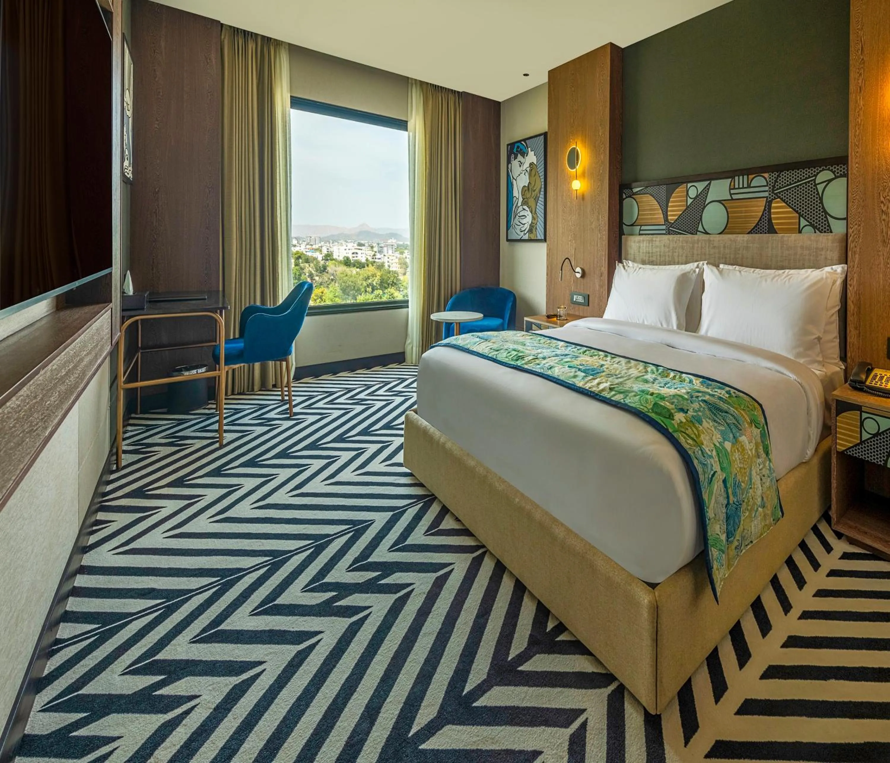 Bedroom, Bed in Parallel Hotel Udaipur, a member of Radisson Individuals