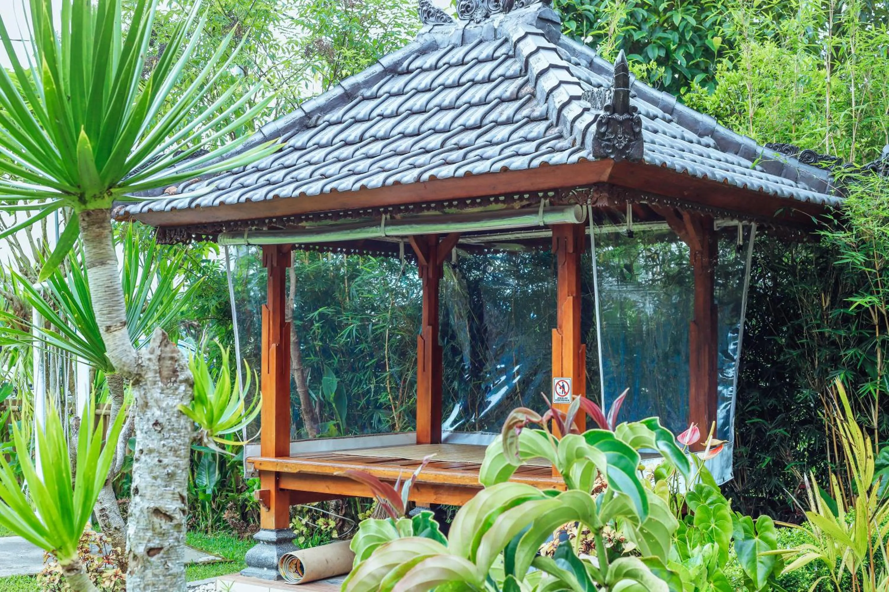 Seating area in The Polumb Garden Bedugul