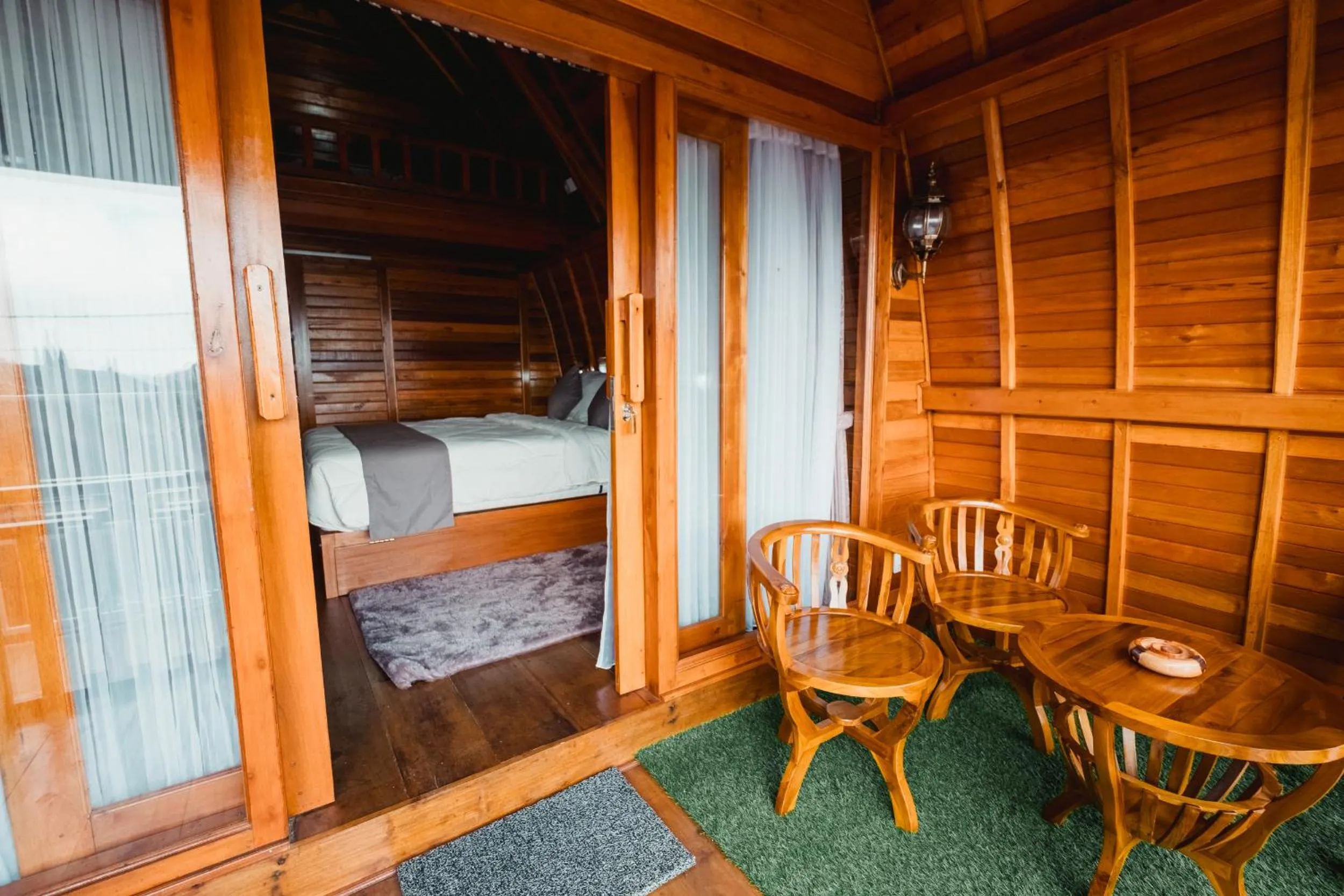 Balcony/Terrace, Bed in The Polumb Garden Bedugul