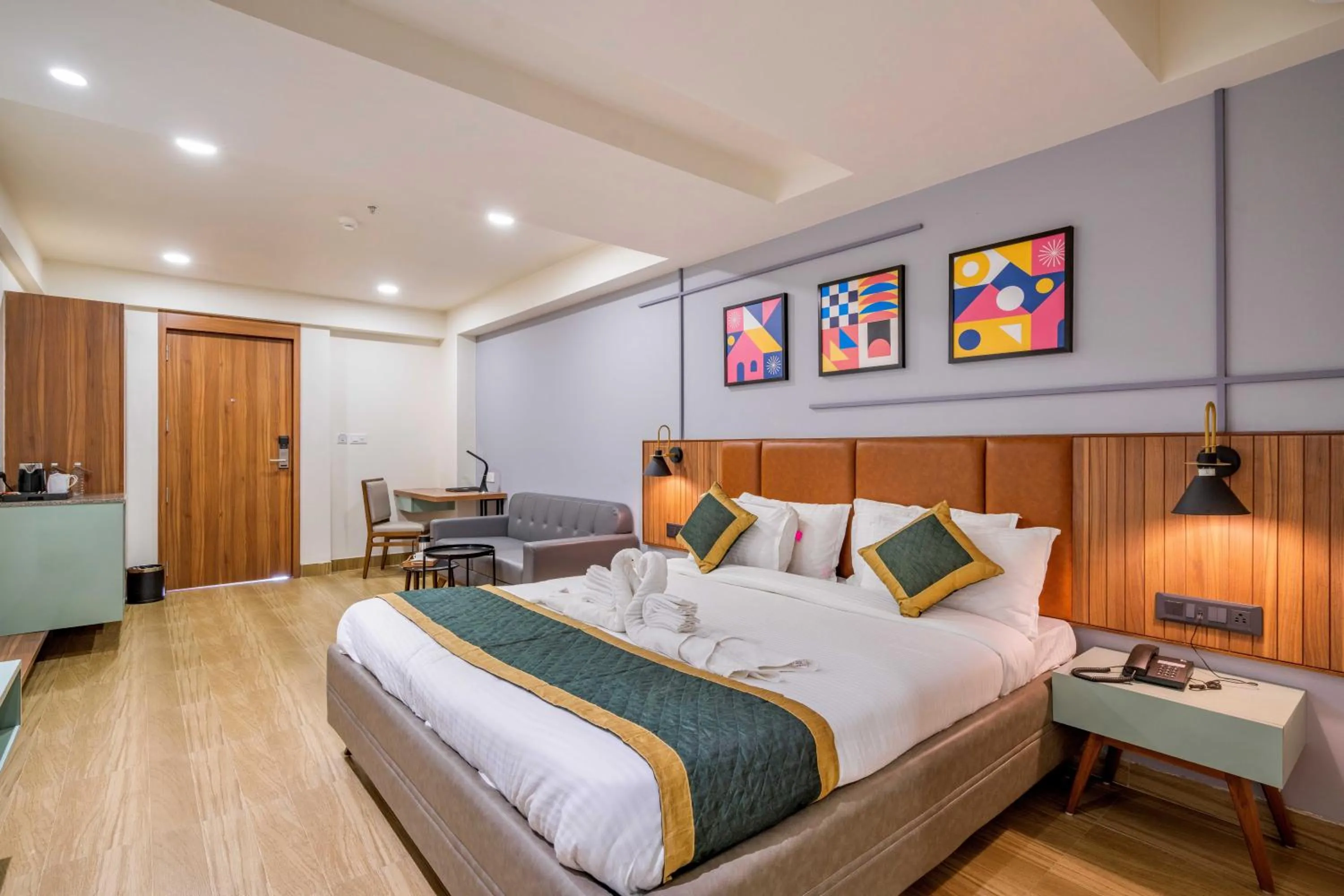 Bed in The Lemon Grass Hotel