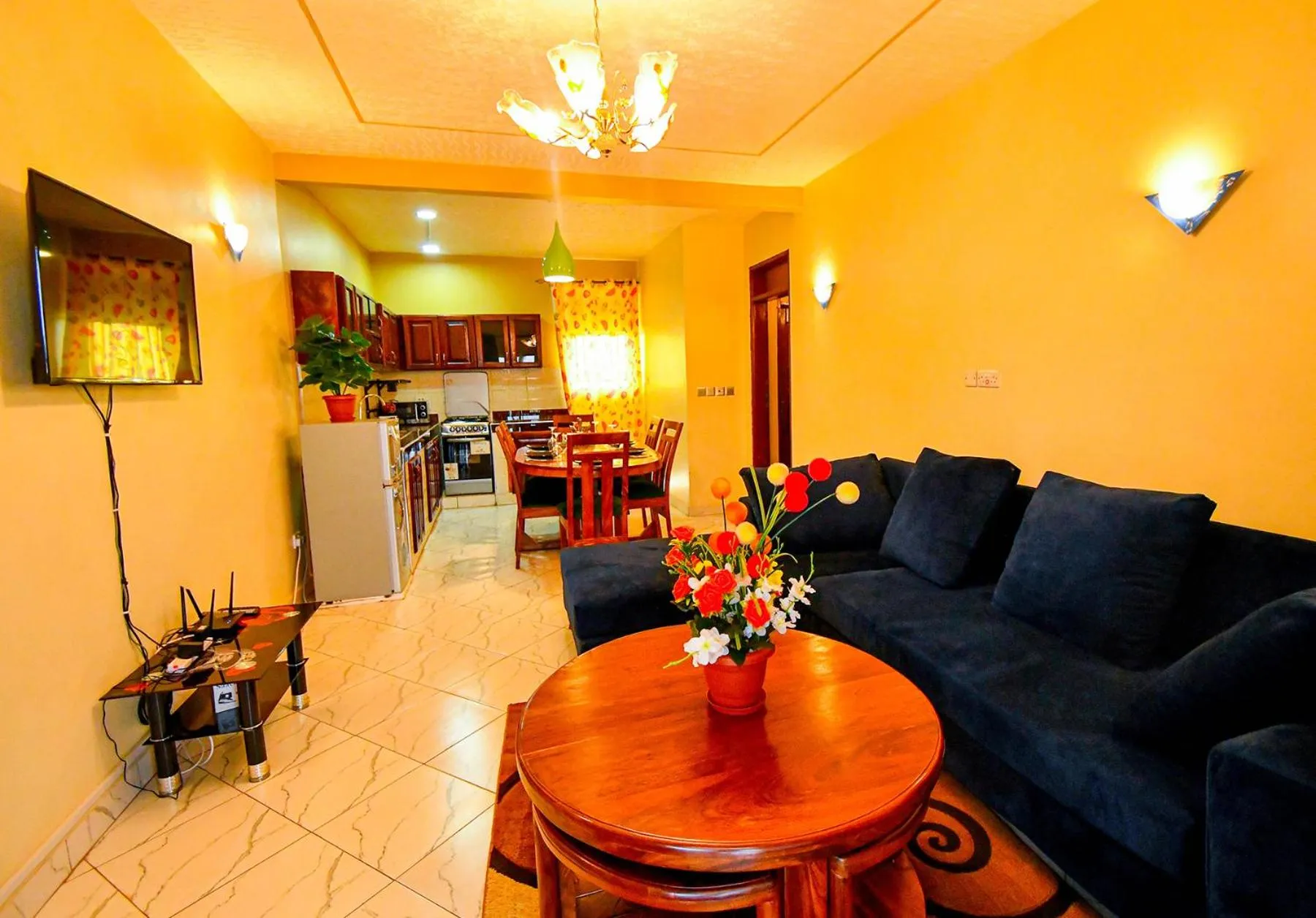 Communal lounge/ TV room in Peace of Mind Suites