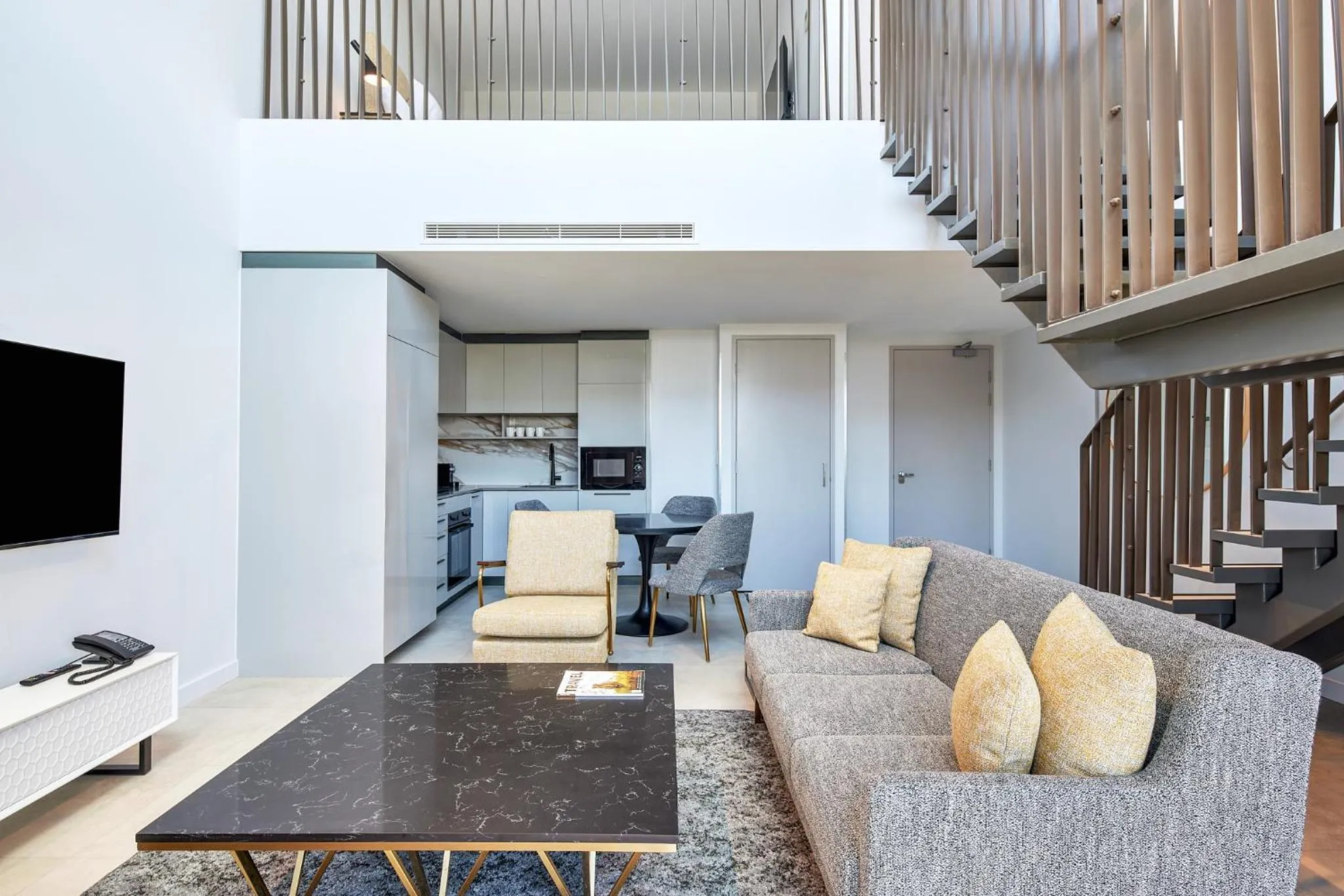 Living room in Meriton Suites Canberra