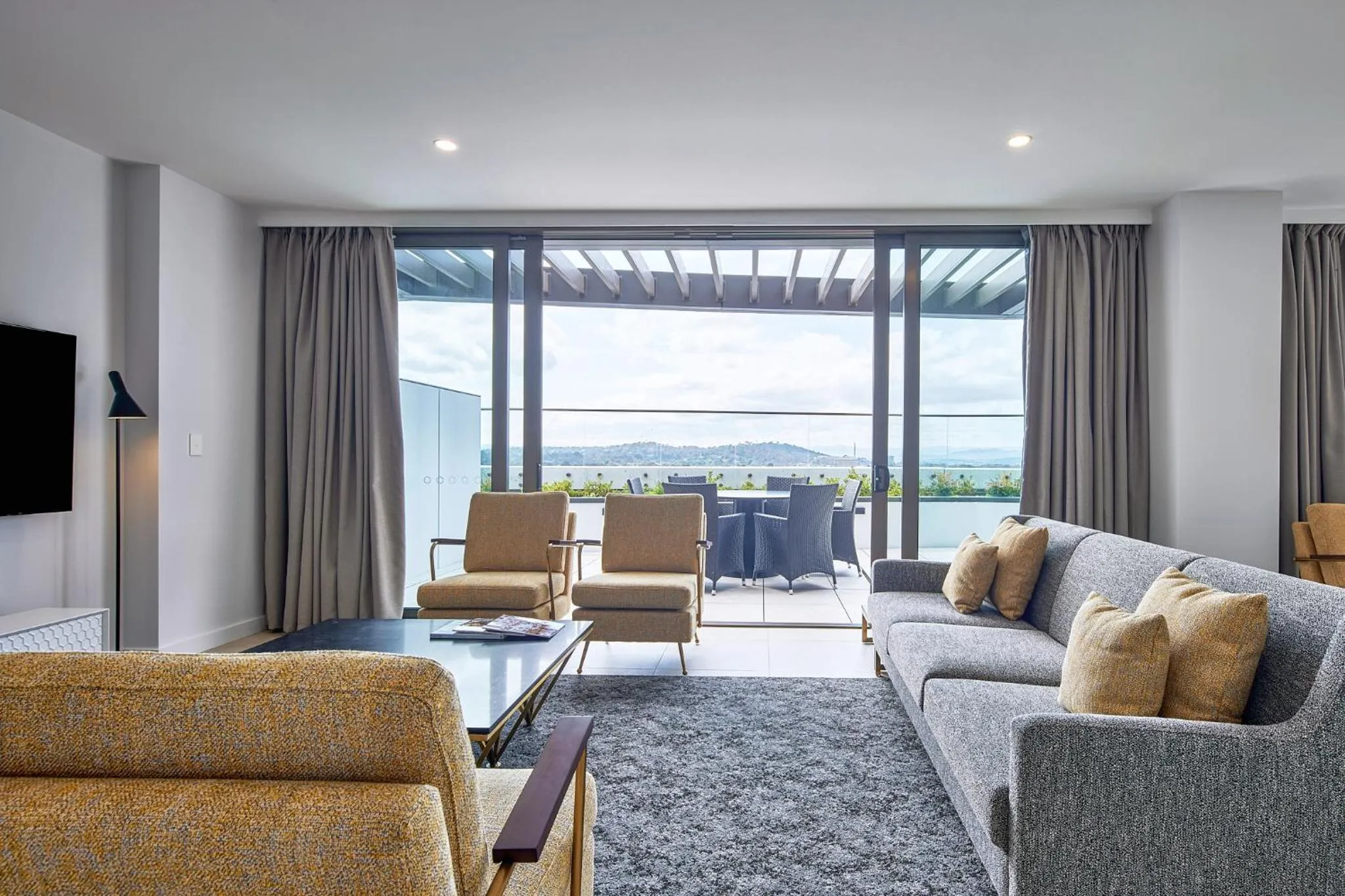 Living room in Meriton Suites Canberra