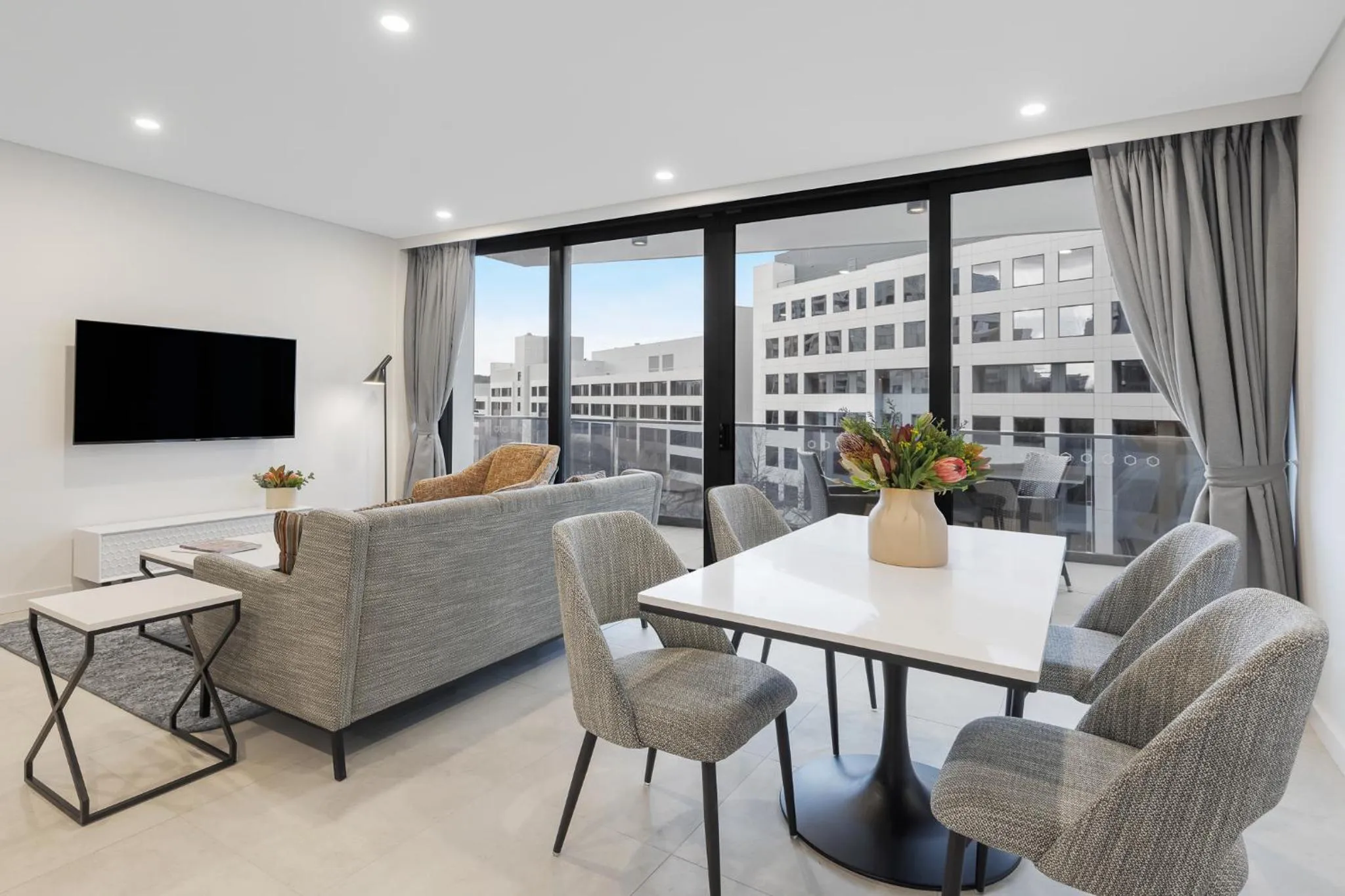 Living room in Meriton Suites Canberra