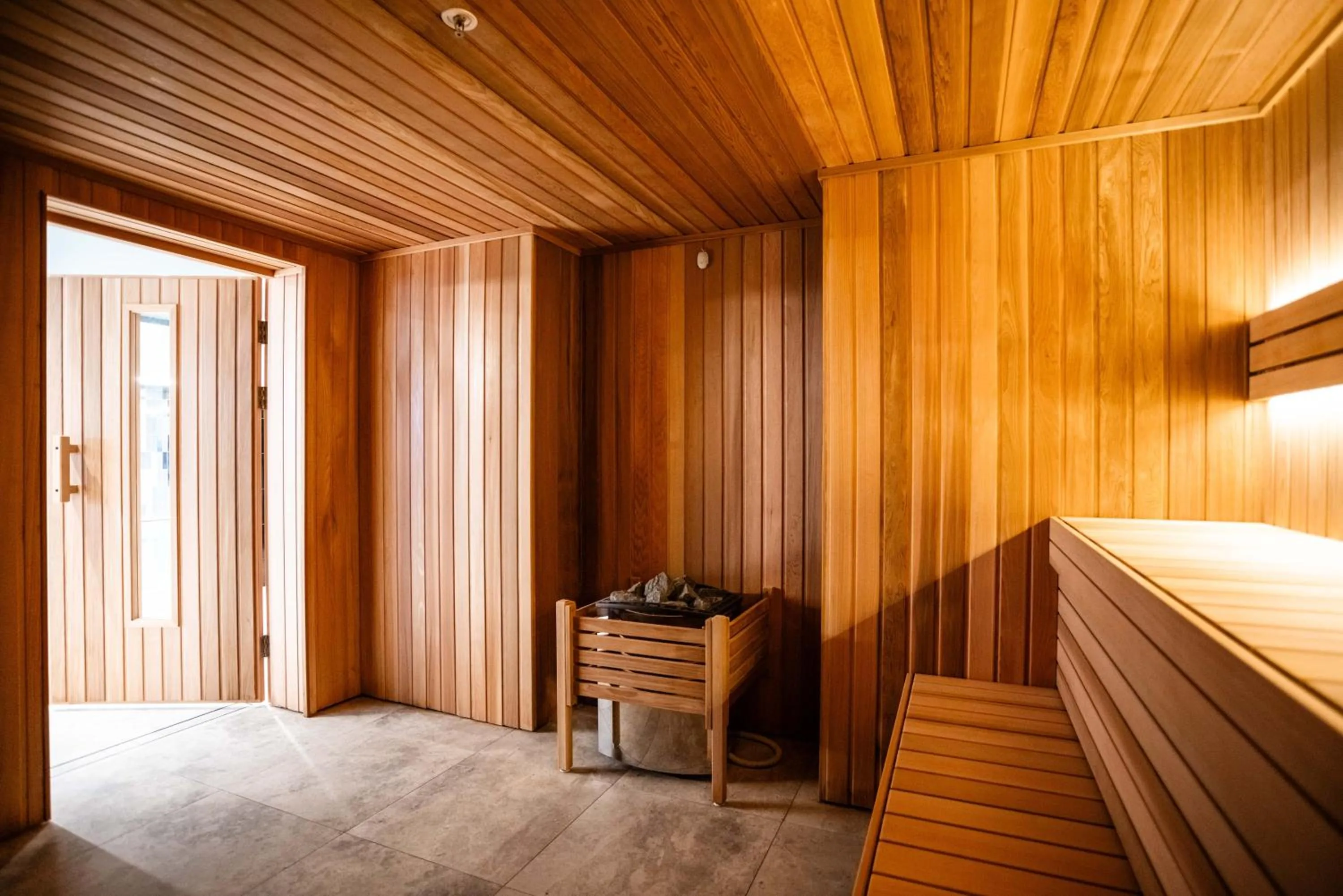 Sauna in Meriton Suites Canberra