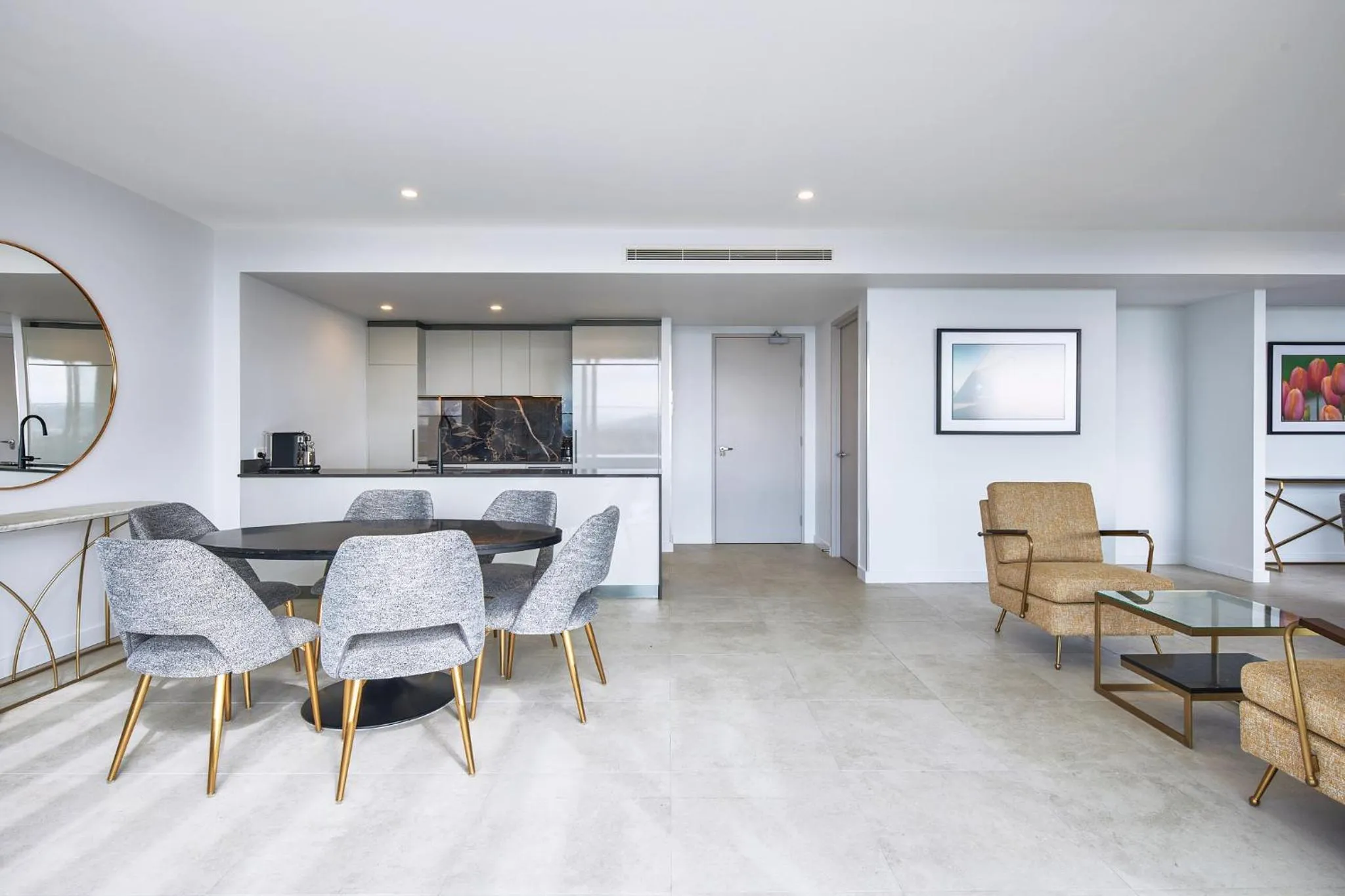 Living room in Meriton Suites Canberra