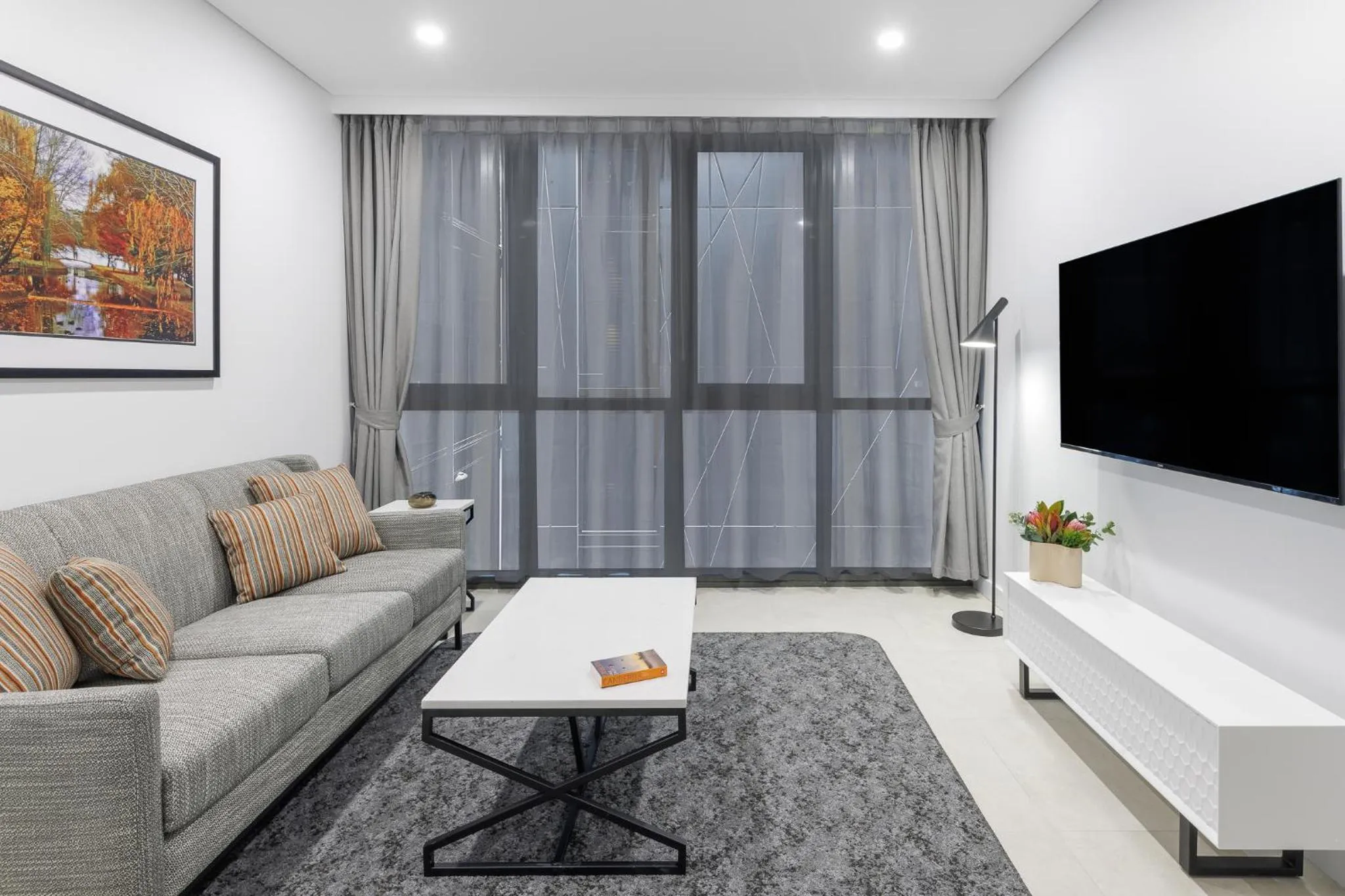 Living room in Meriton Suites Canberra