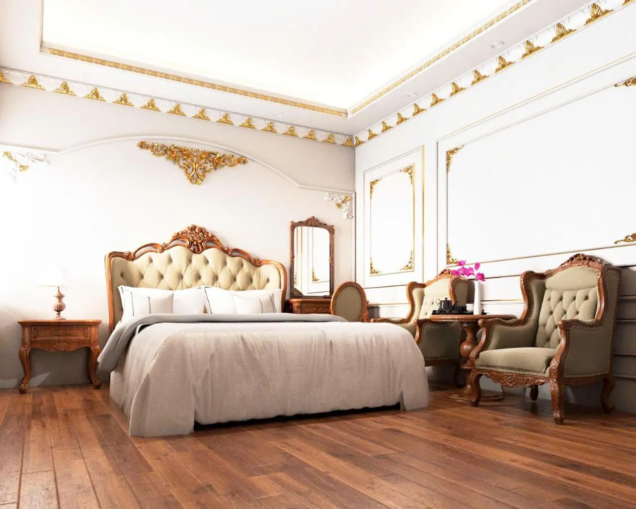 Bed in Hoang Gia Hotel Ha Noi Capital