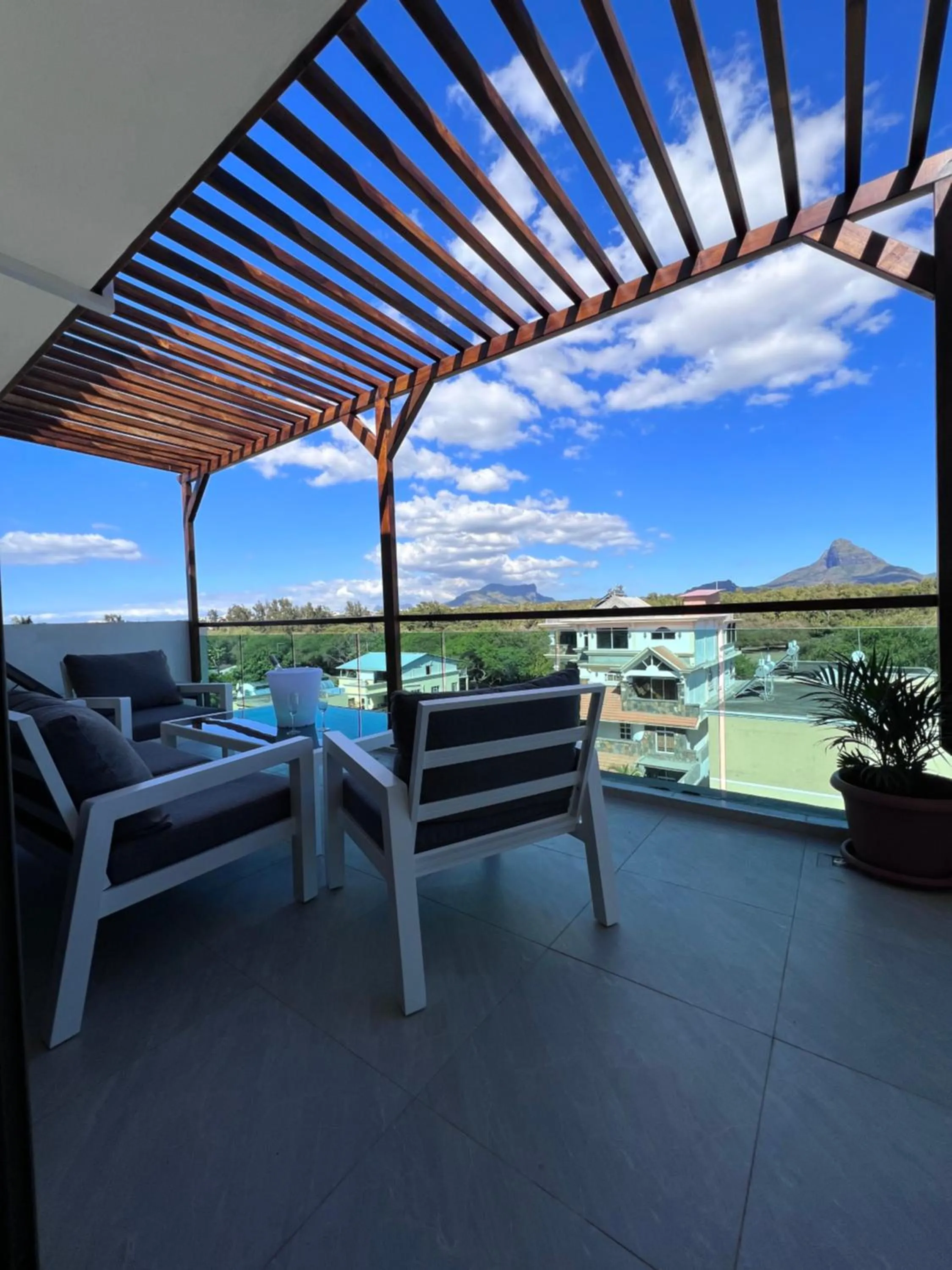 View (from property/room) in Top-Floor Modern 3BD Penthouse with Beautiful Mountain View Terrace - 5 min Walk to Beach