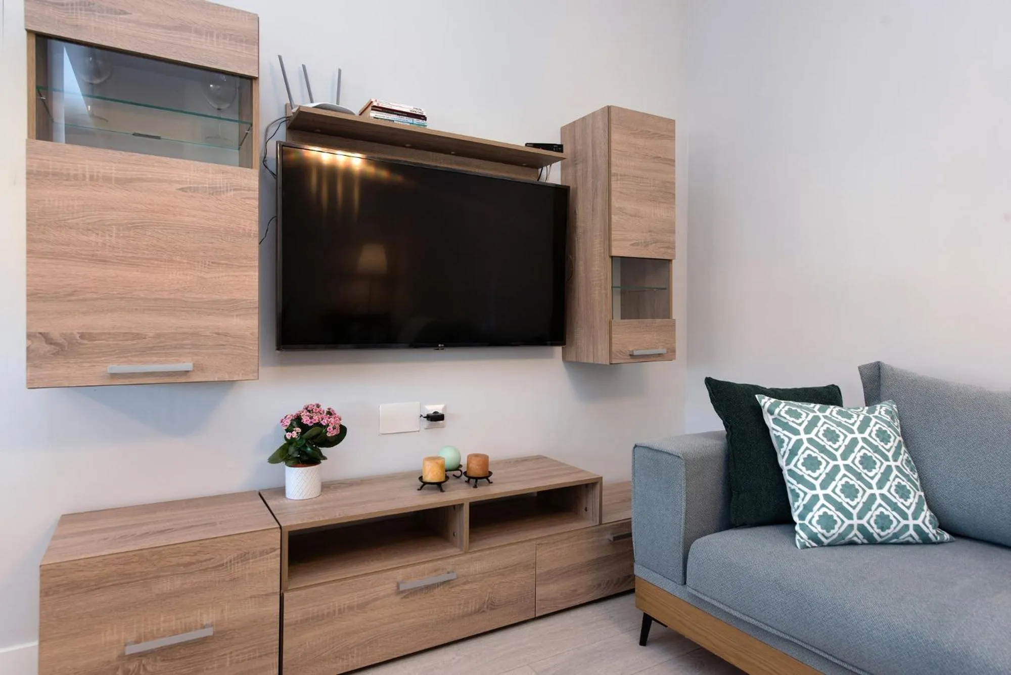 TV and multimedia in Pelagia Apartment by Kormaris