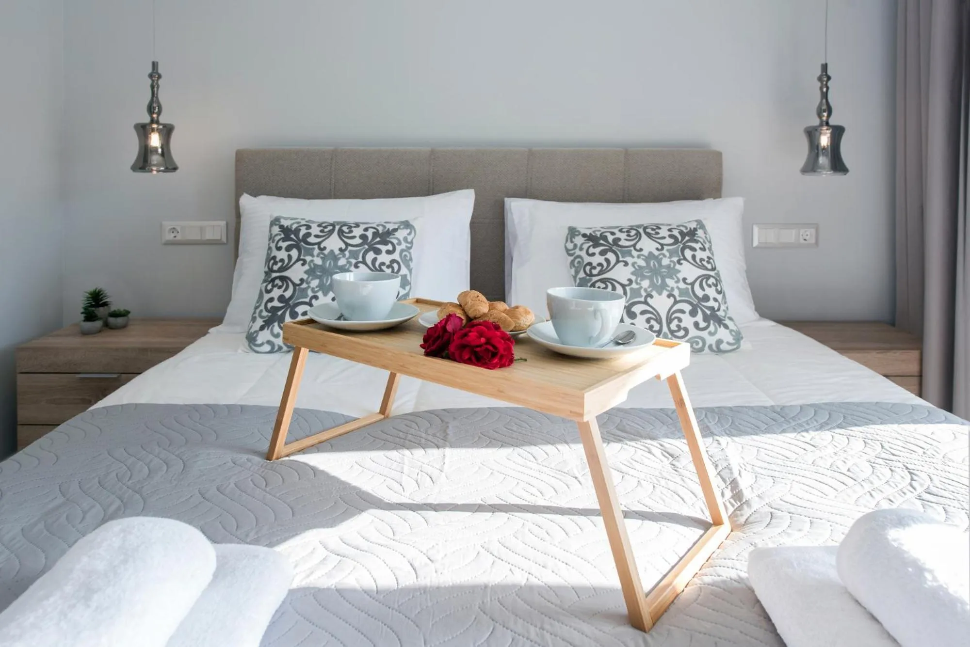 Bedroom, Bed in Pelagia Apartment by Kormaris