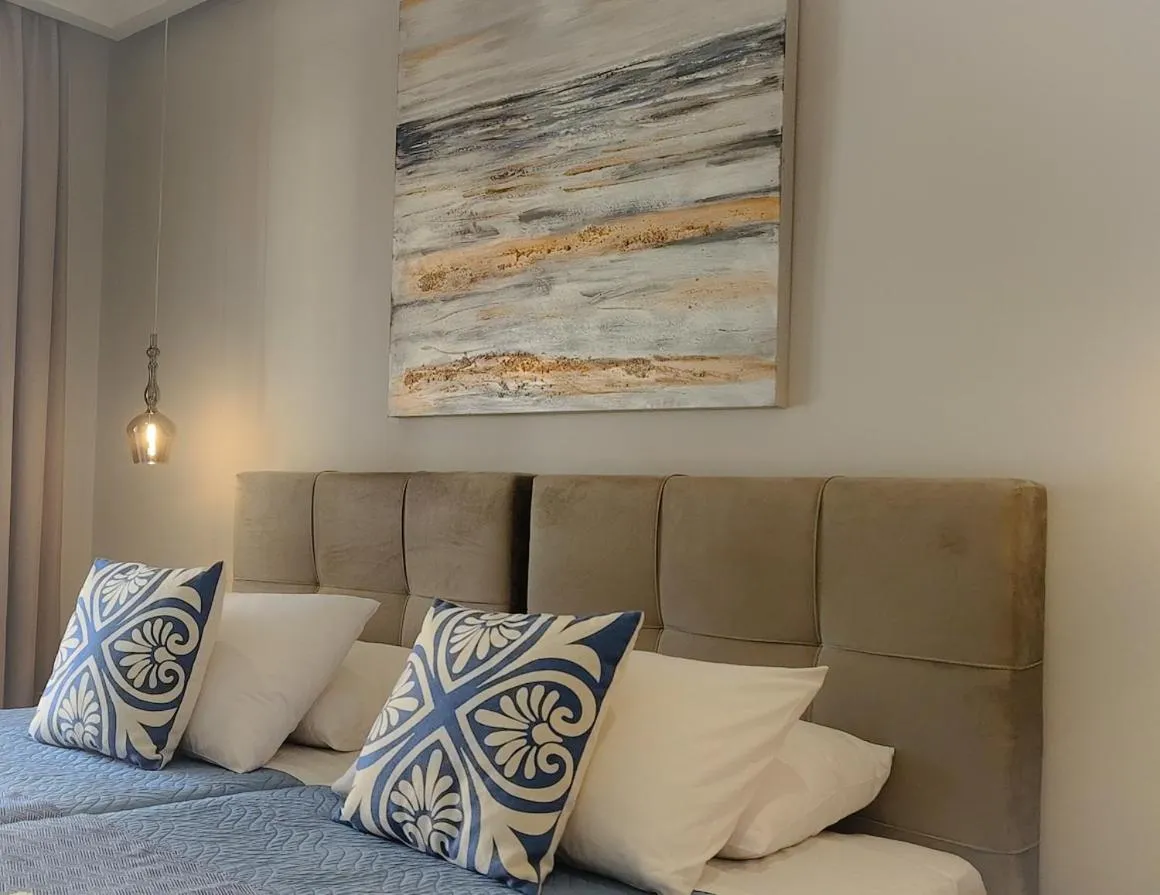 Bedroom, Bed in Pelagia Apartment by Kormaris