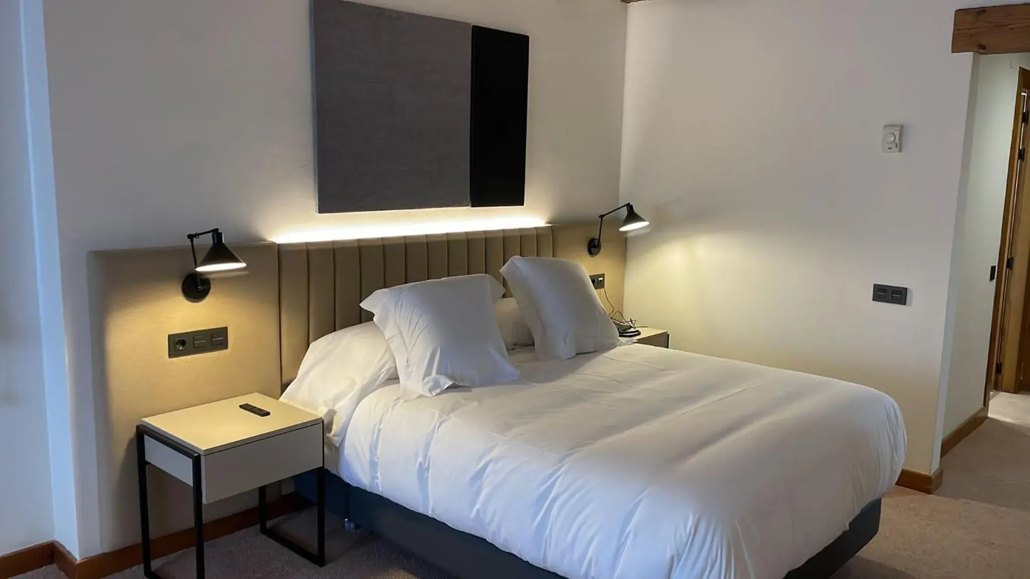 Bed in DWO Rioja Wine Hotel Bed in DWO Rioja Wine Hotel