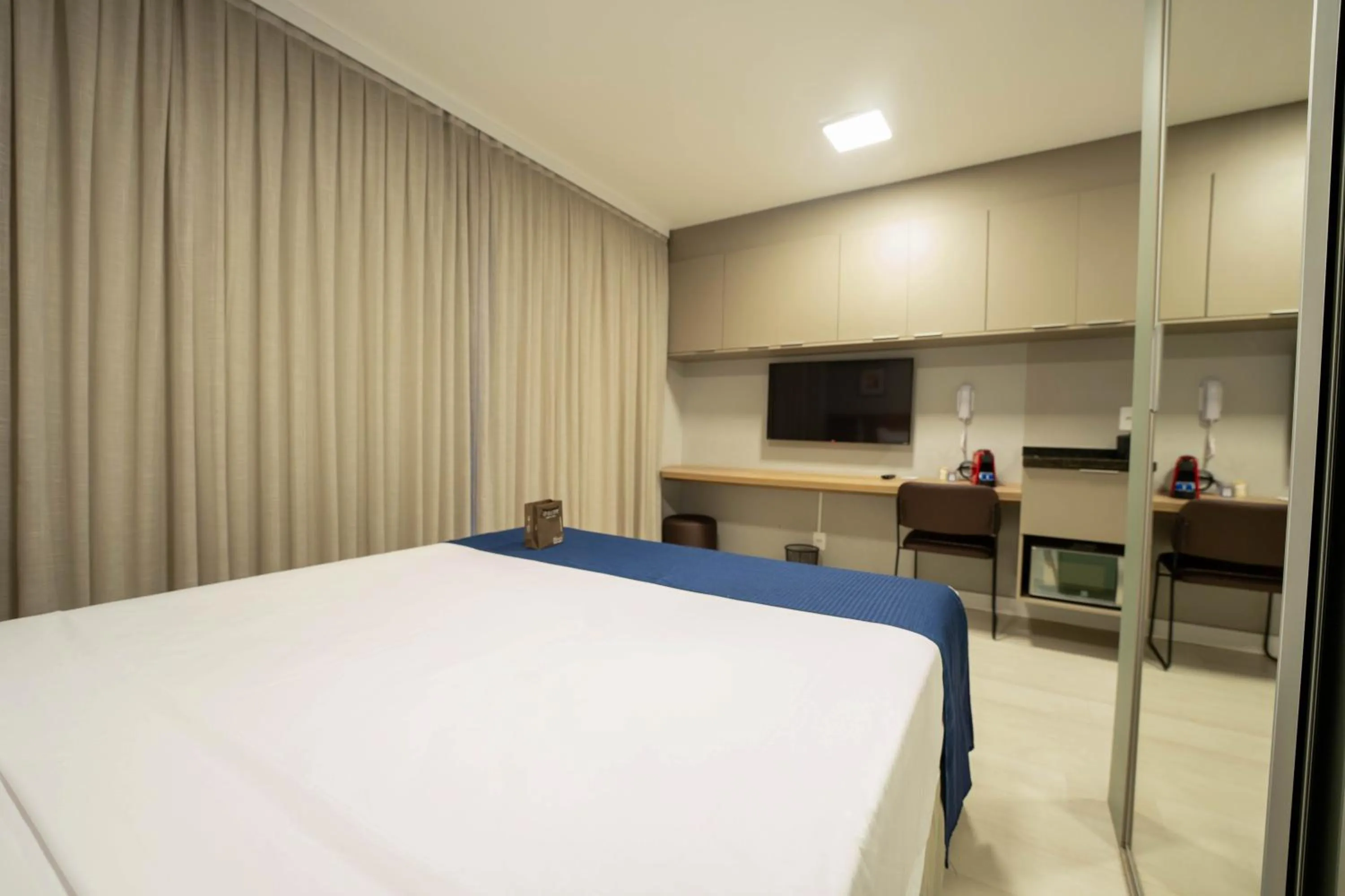 Bed in Apartamentos Studio Allure Moema - Com café da manhã e Valet opcional, Recepção 24 horas