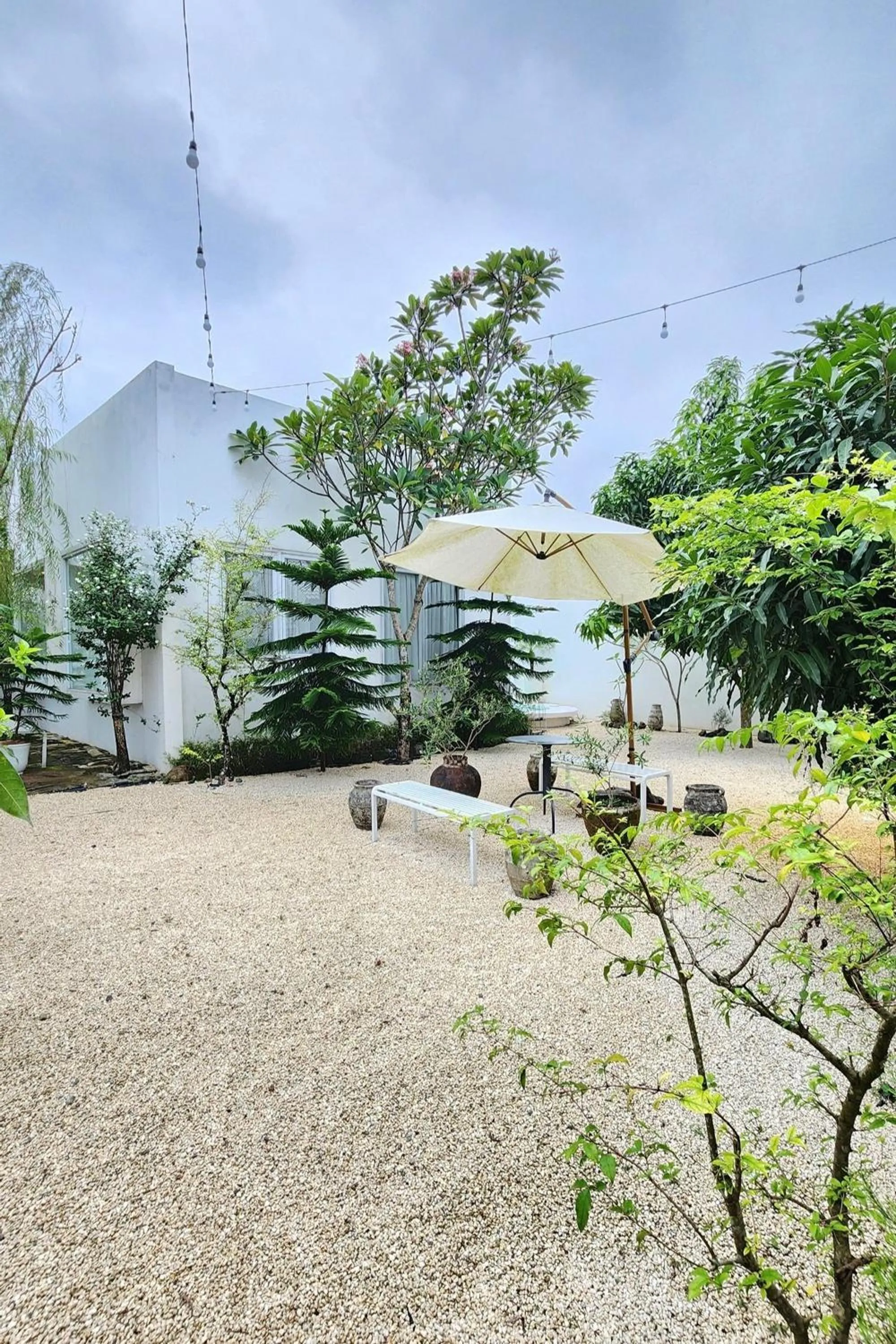Garden view in Floraison Living Villa Yogyakarta