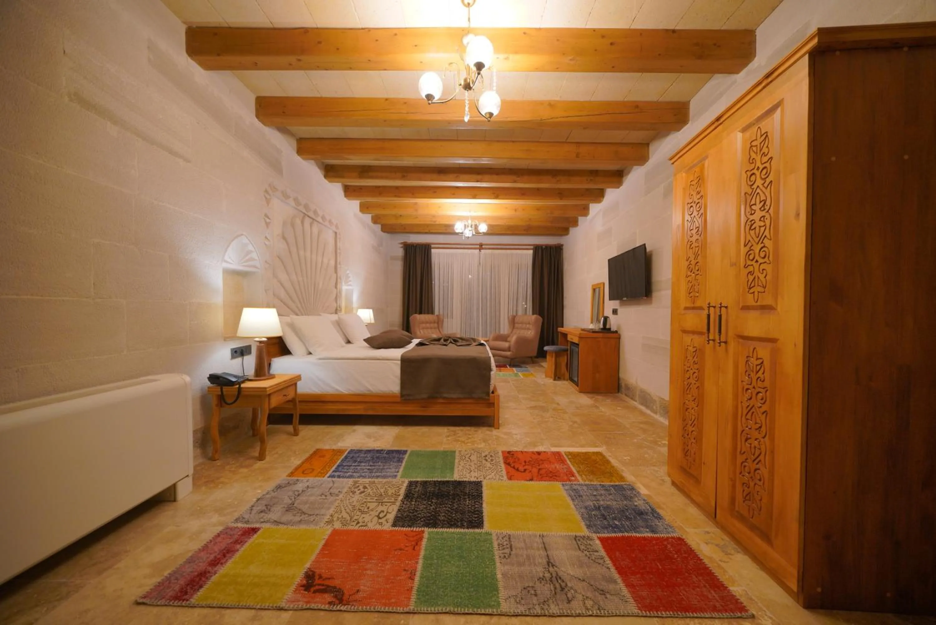 TV and multimedia, Bed in Cappadocia Secret Hill Cave Suites