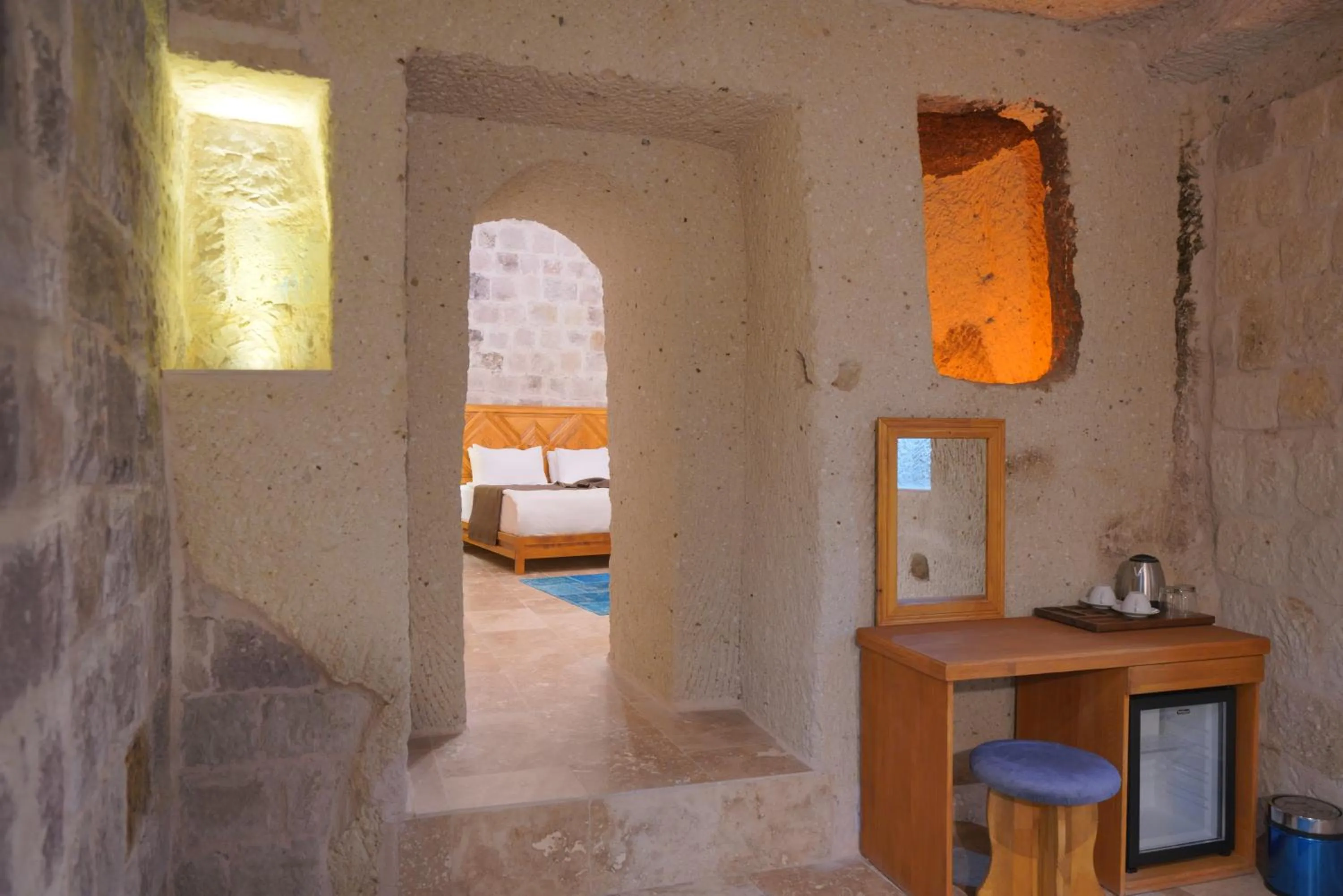 Bed in Cappadocia Secret Hill Cave Suites