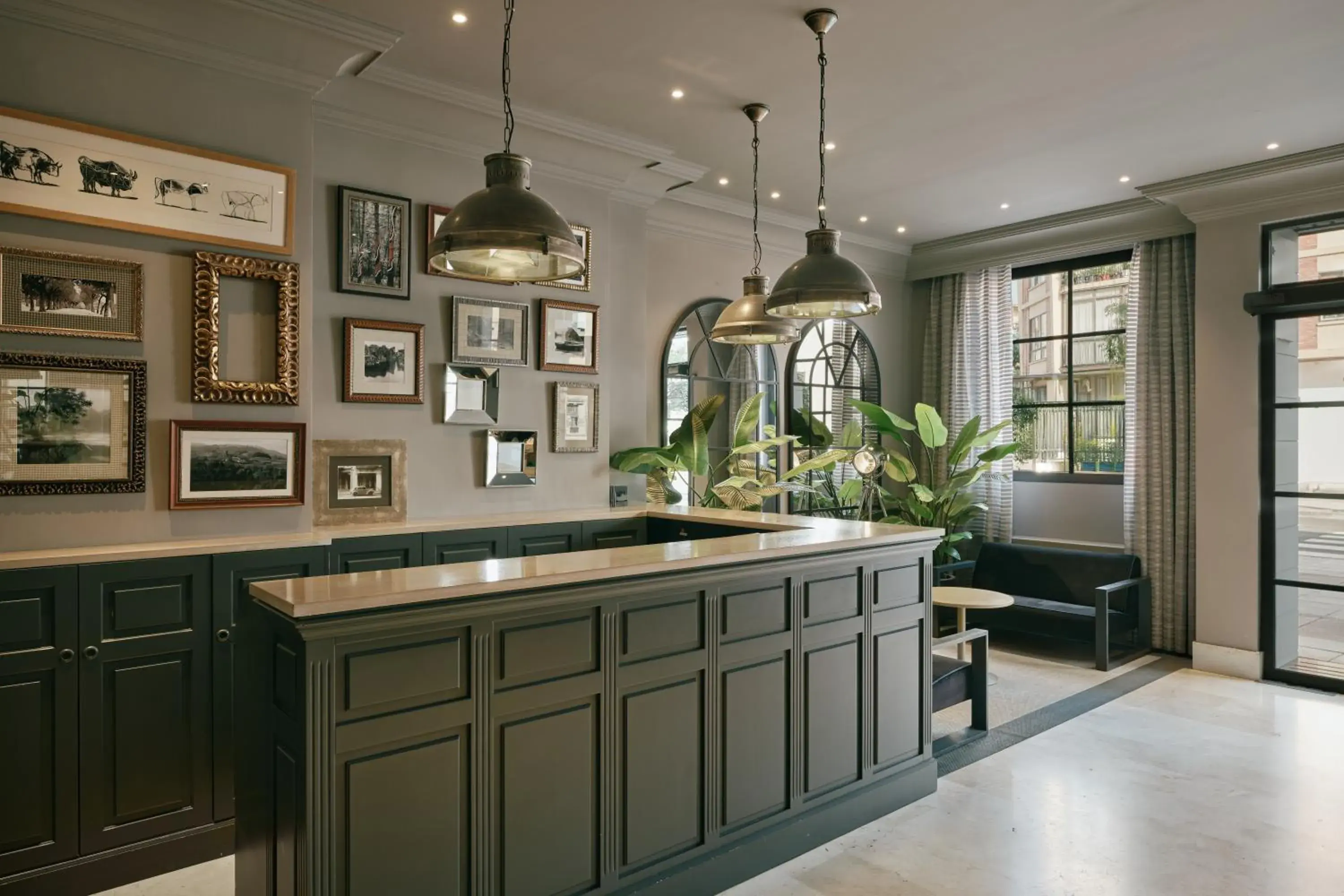 Lobby or reception in Hotel Pamplona Plaza Lobby or reception in Hotel Pamplona Plaza