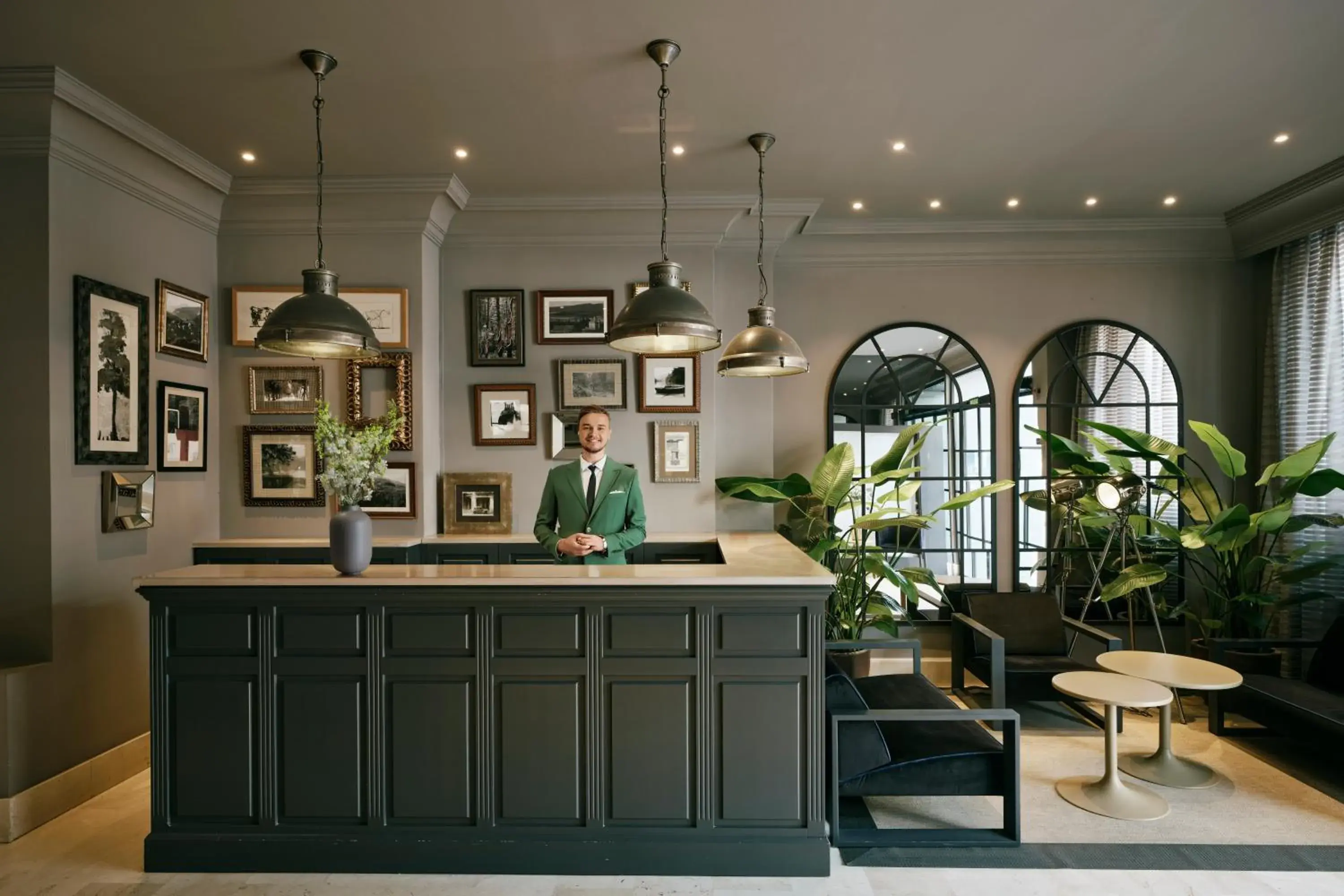 Lobby or reception in Hotel Pamplona Plaza Lobby or reception in Hotel Pamplona Plaza