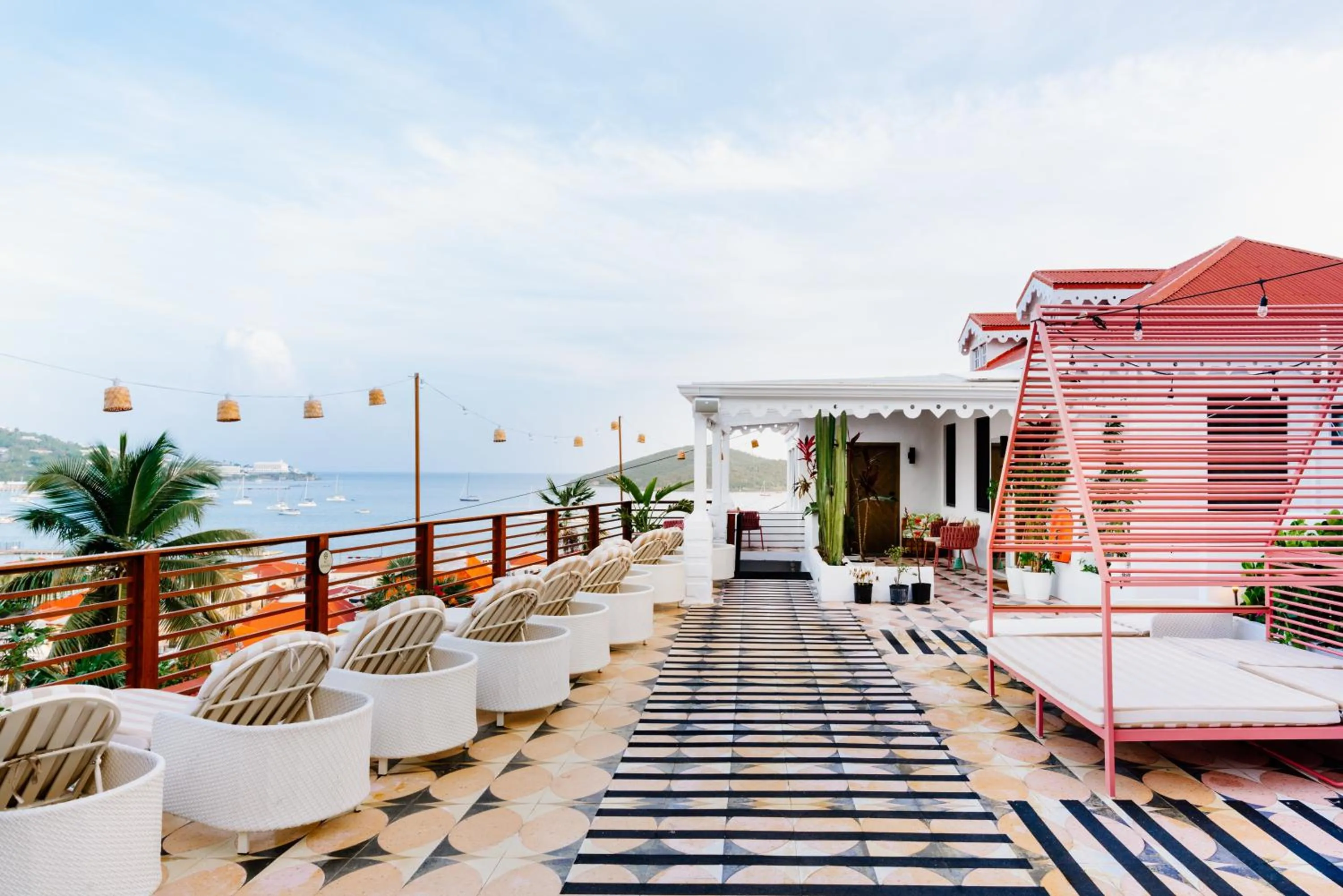 sunbed in The Pink Palm Hotel - Adults Only