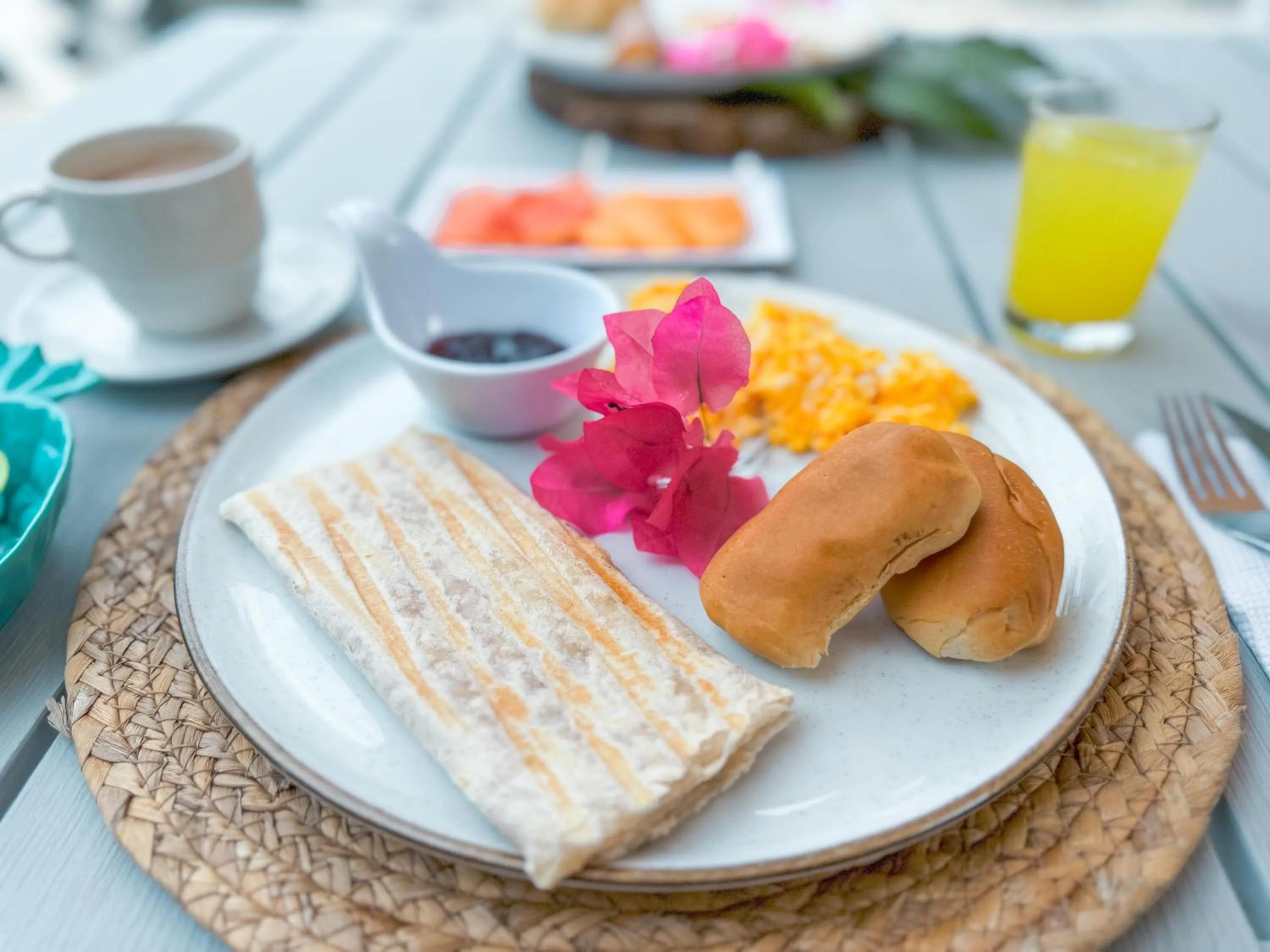 Continental breakfast in Zaba Beach House