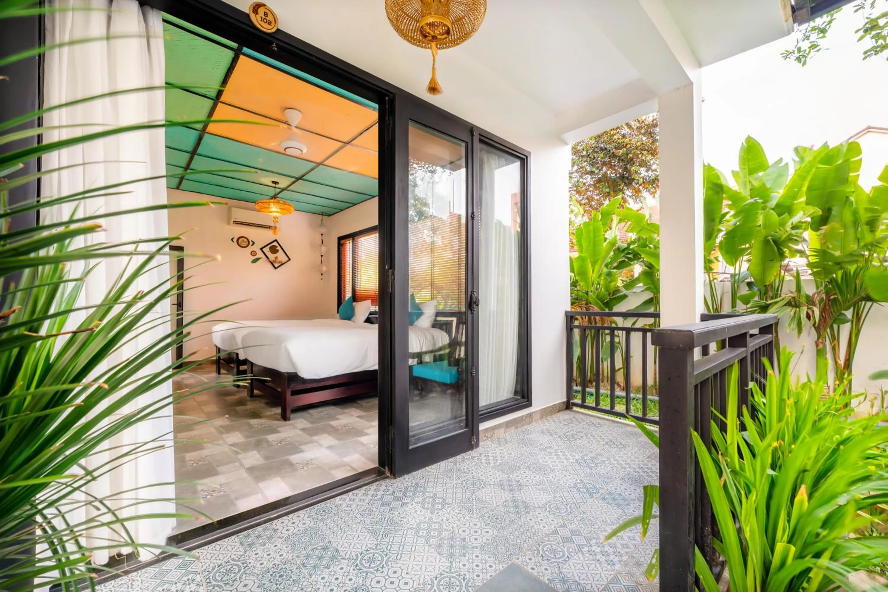 Garden, Bed in Sunkised Paddy Hoi An Villa