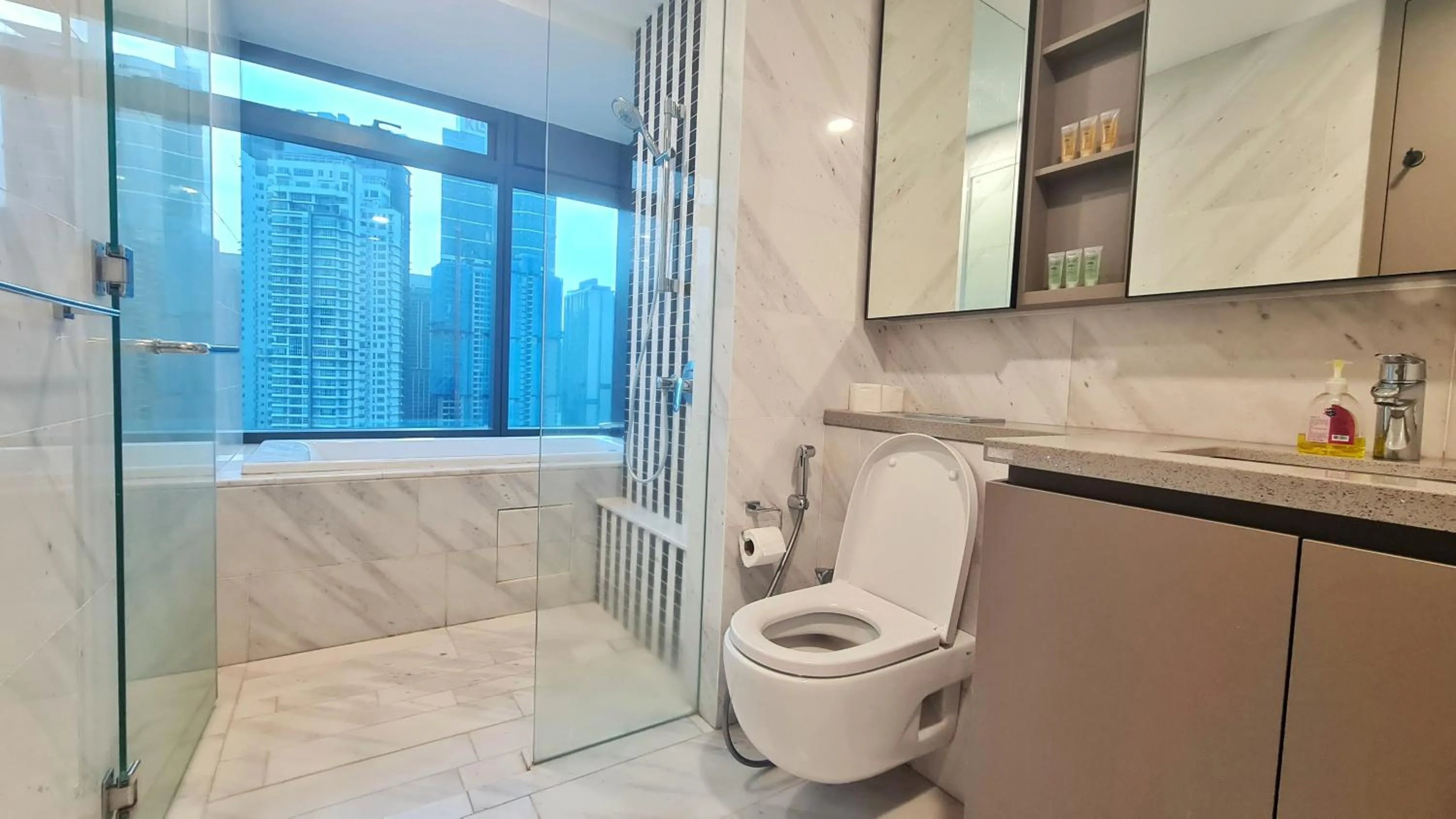 Shower in MOONWAY SUITES At EATON KLCC