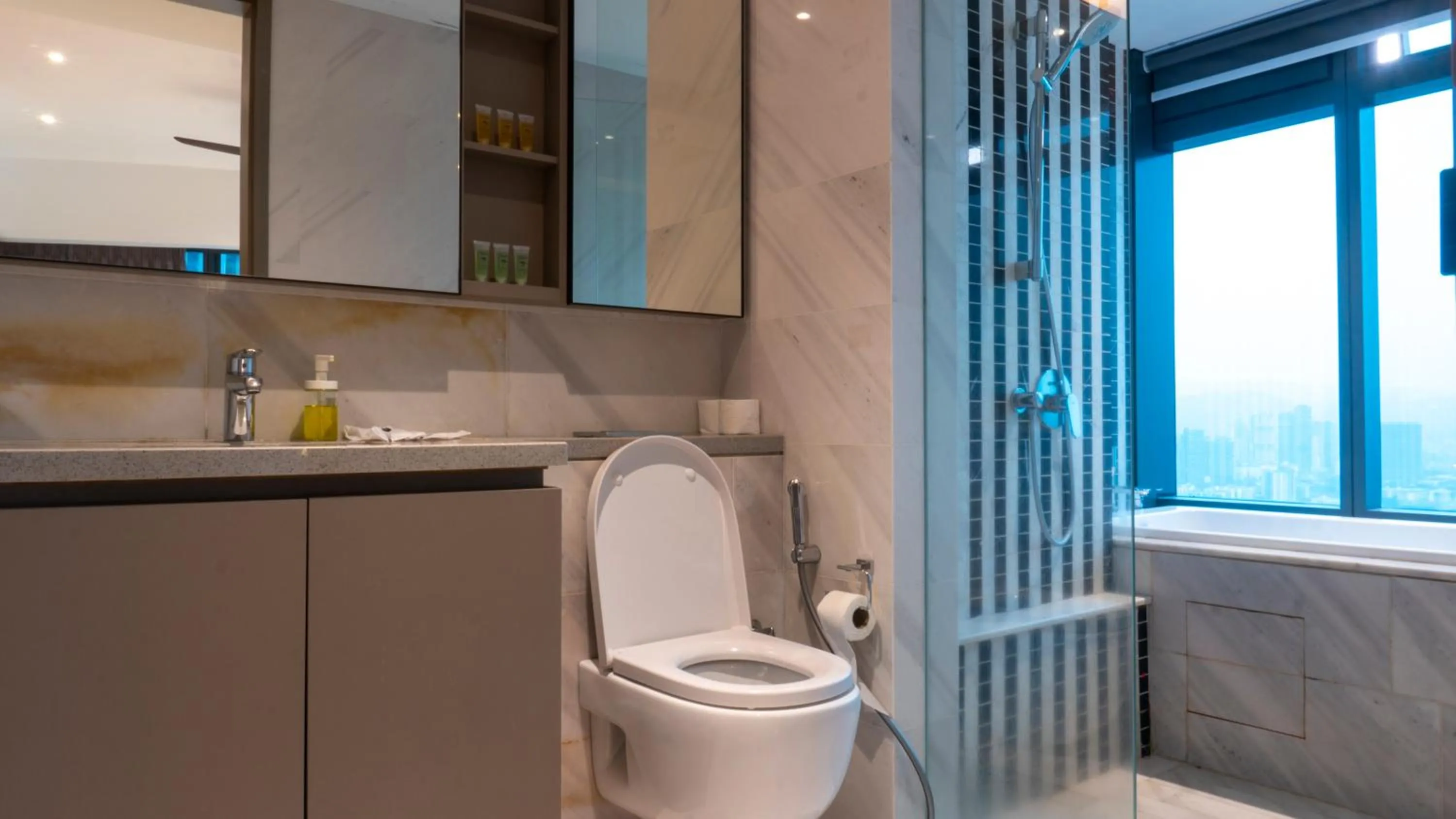 Shower in MOONWAY SUITES At EATON KLCC