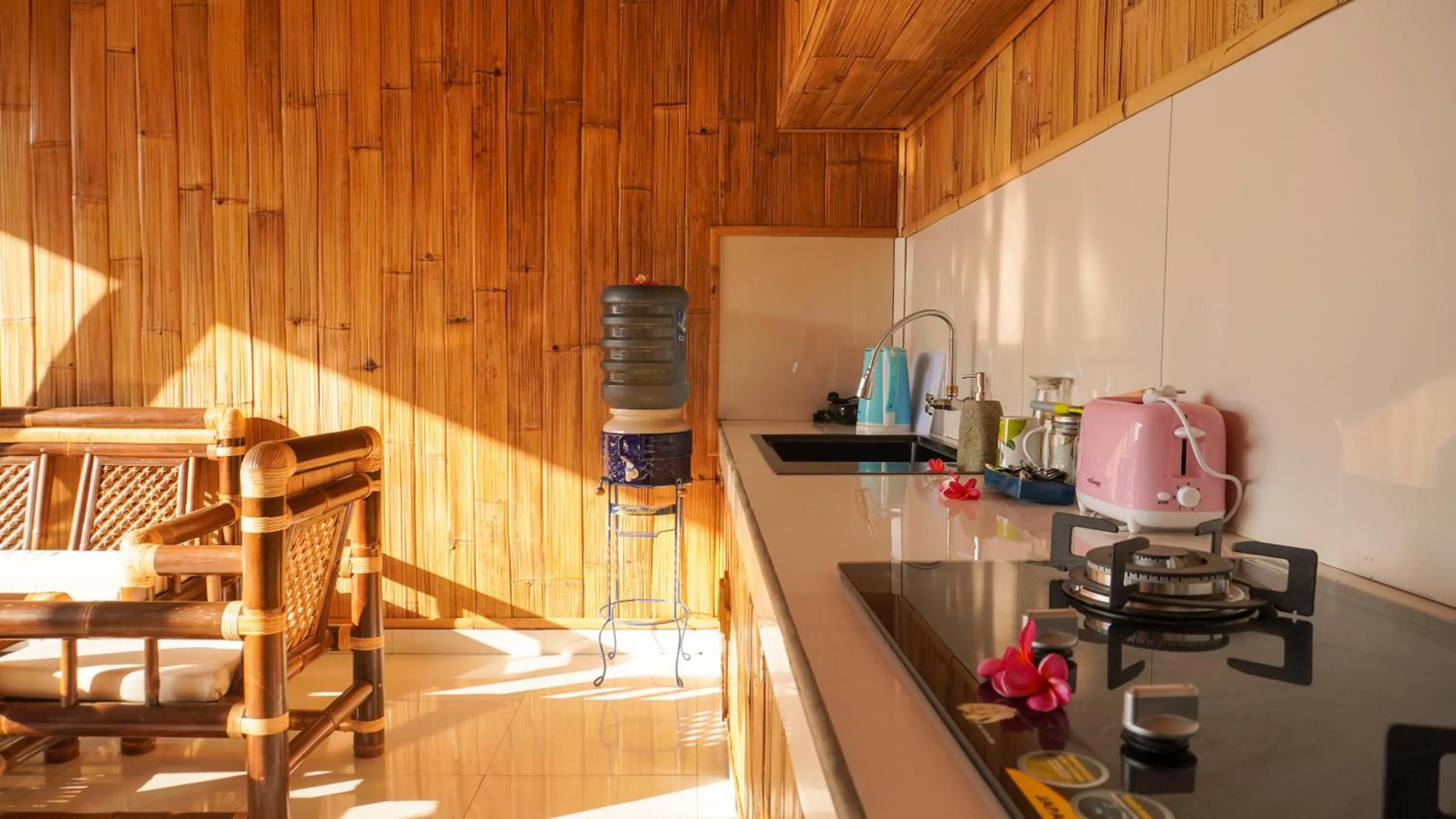Kitchen or kitchenette in Kalimaja Amed Villa